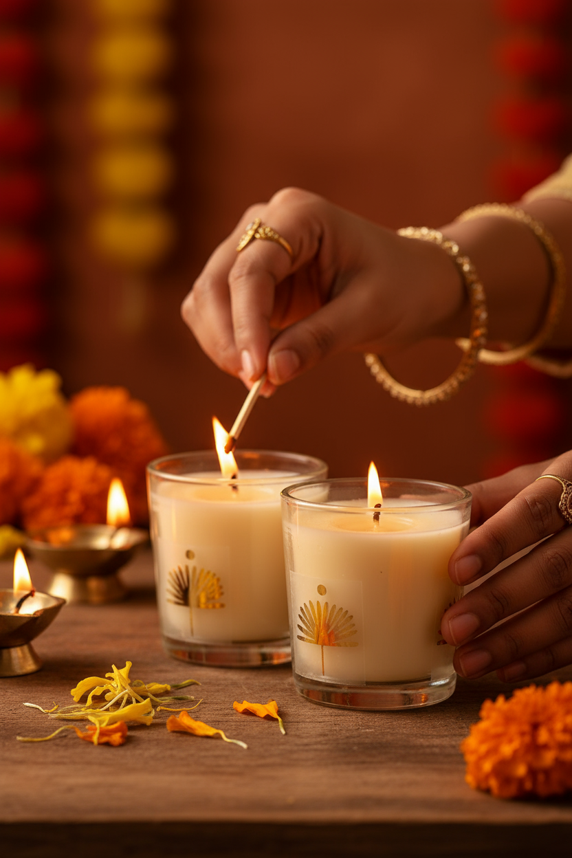 Meera candles - set of 2