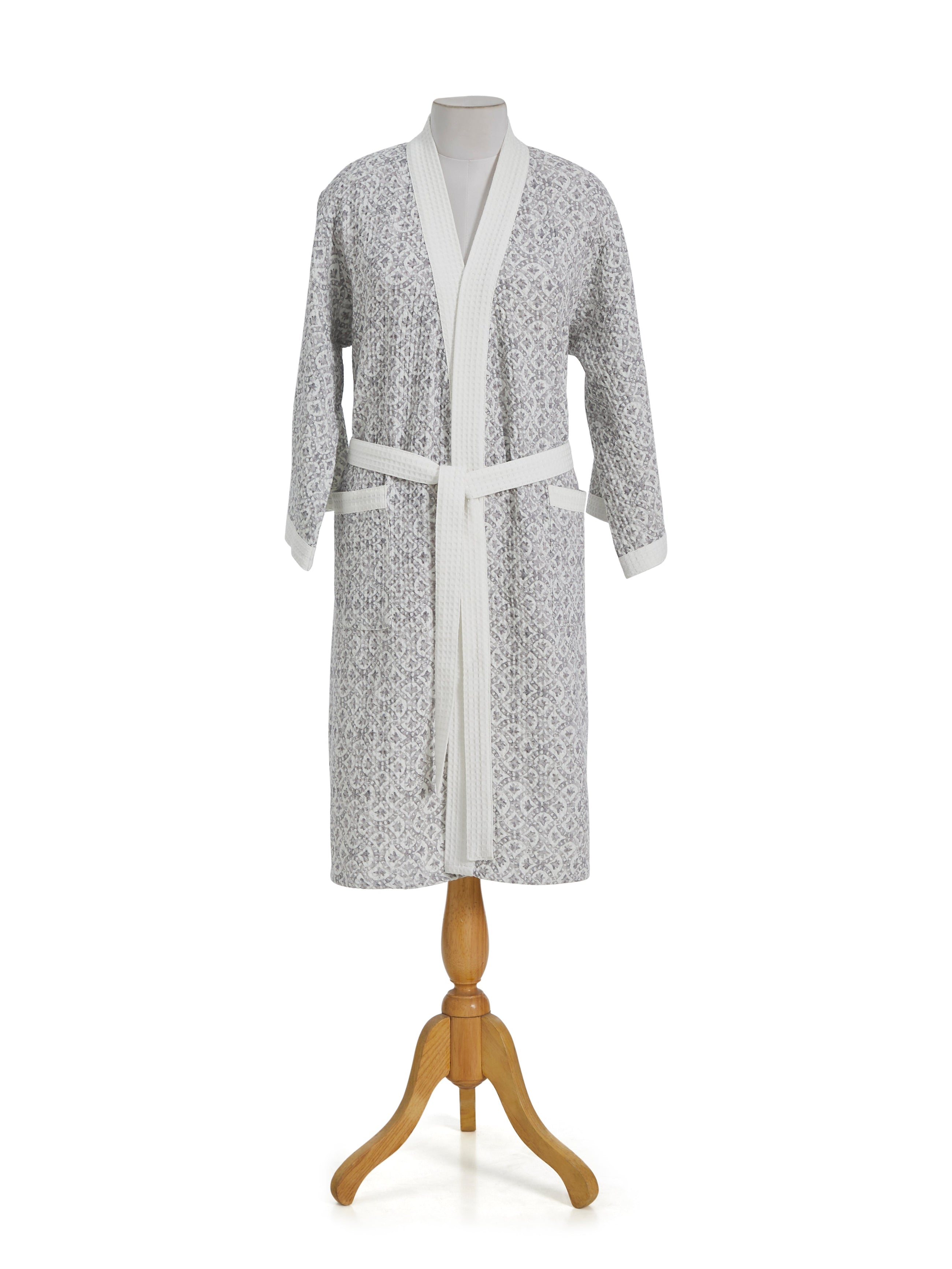 Tessellate Grey Bathrobe