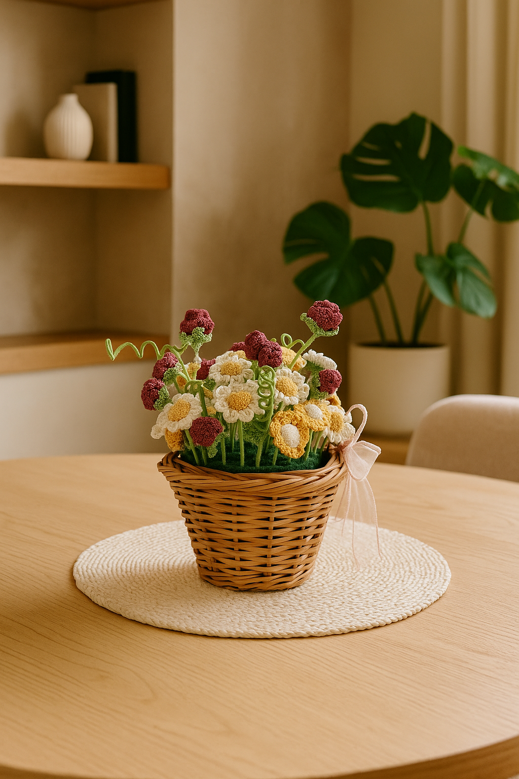 Crochet Flower Basket