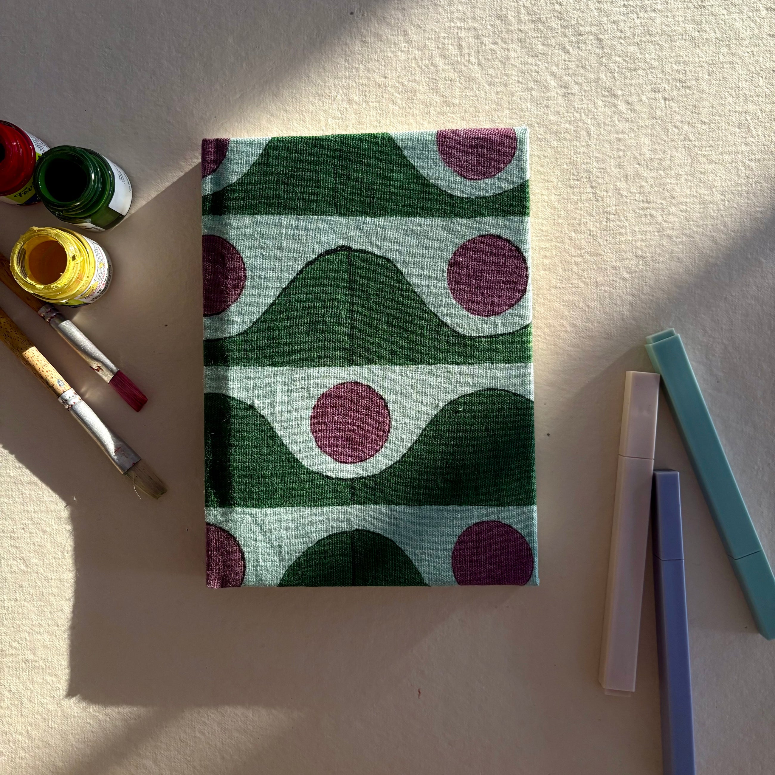 Handcrafted Sustainable A5 Diary Journal Notebook l Handmade Paper l Tide Dot