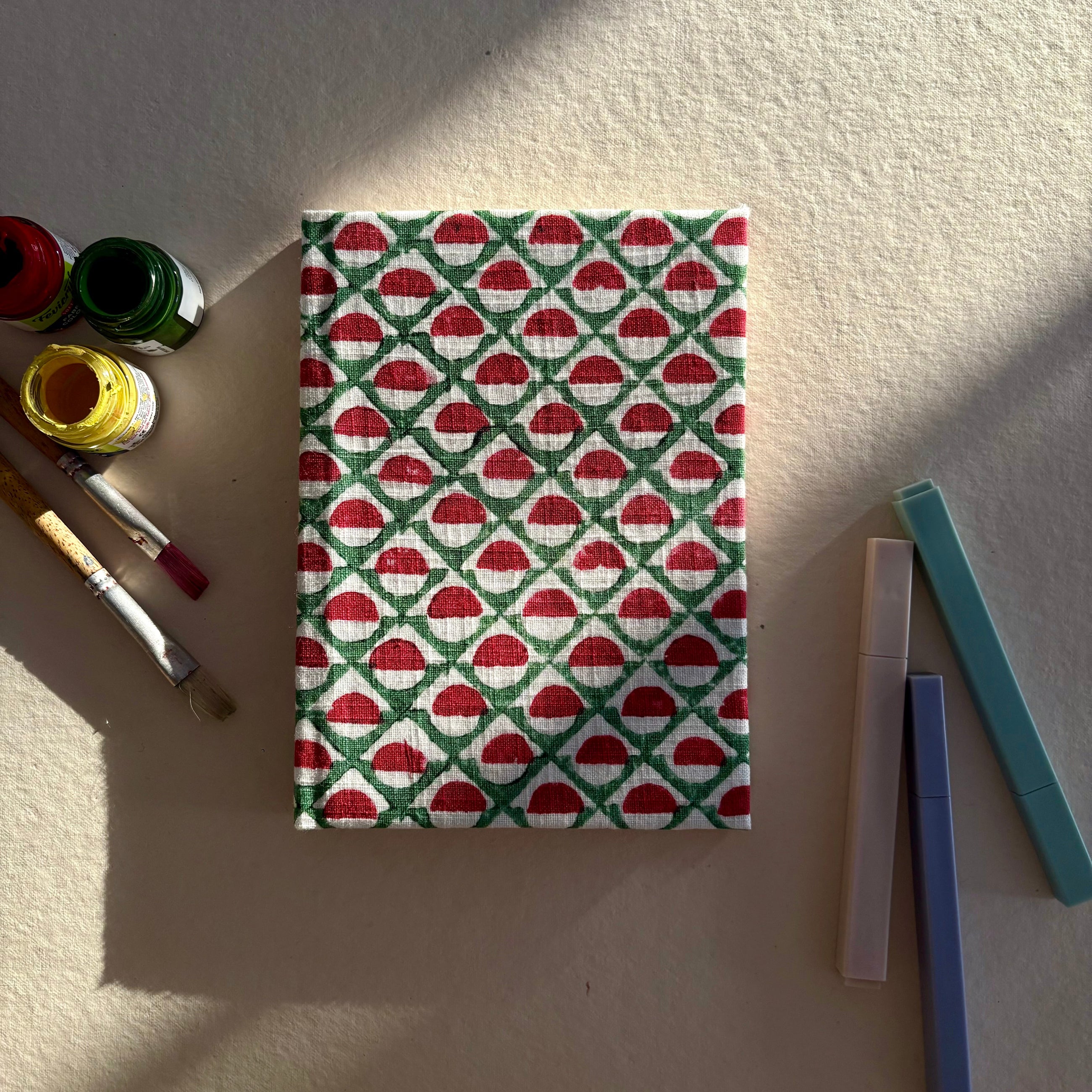 Handcrafted Sustainable A5 Diary Journal Notebook l Handmade Paper l Mosaic