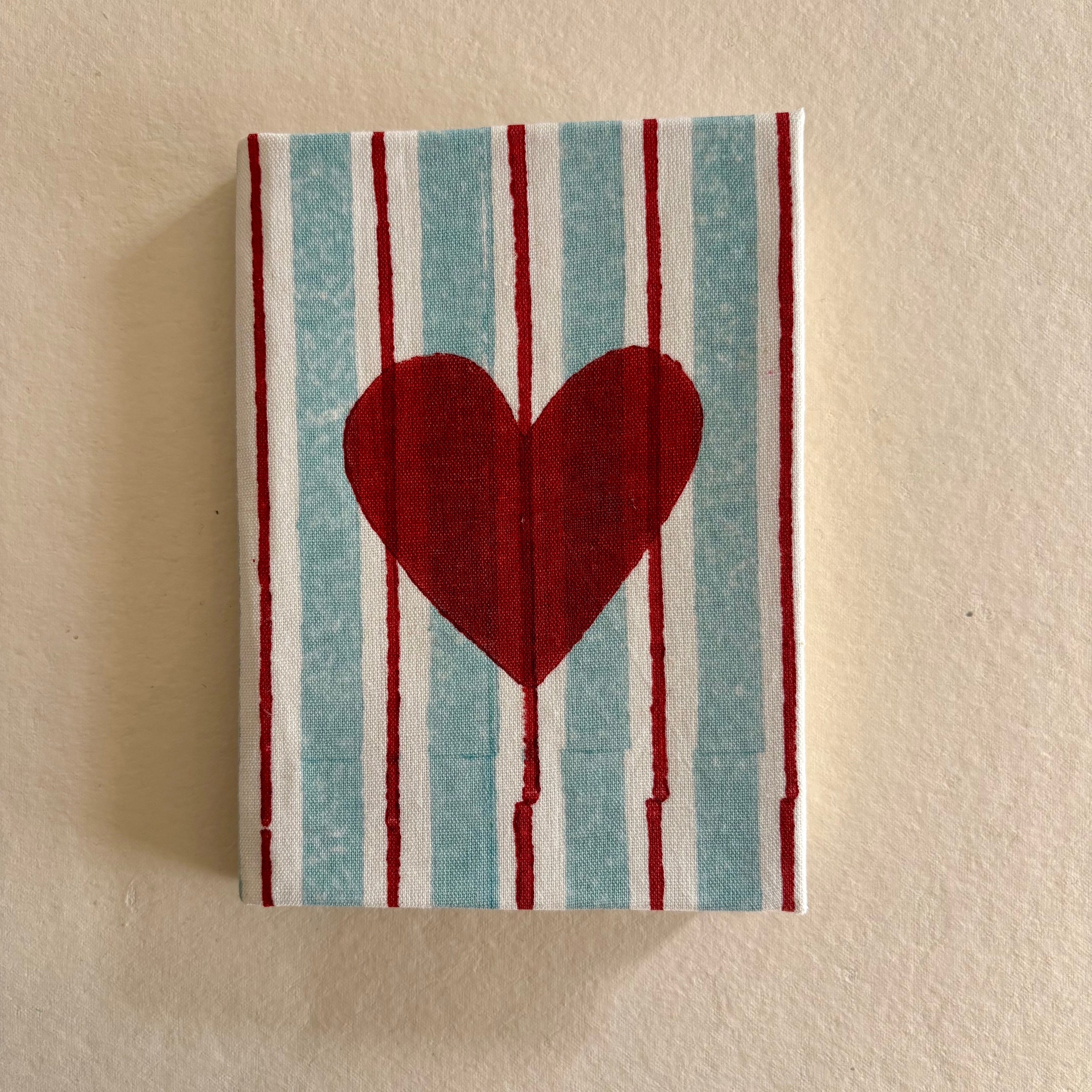 Handcrafted Sustainable A5 Diary Journal Notebook l Handmade Paper l Heart Pop