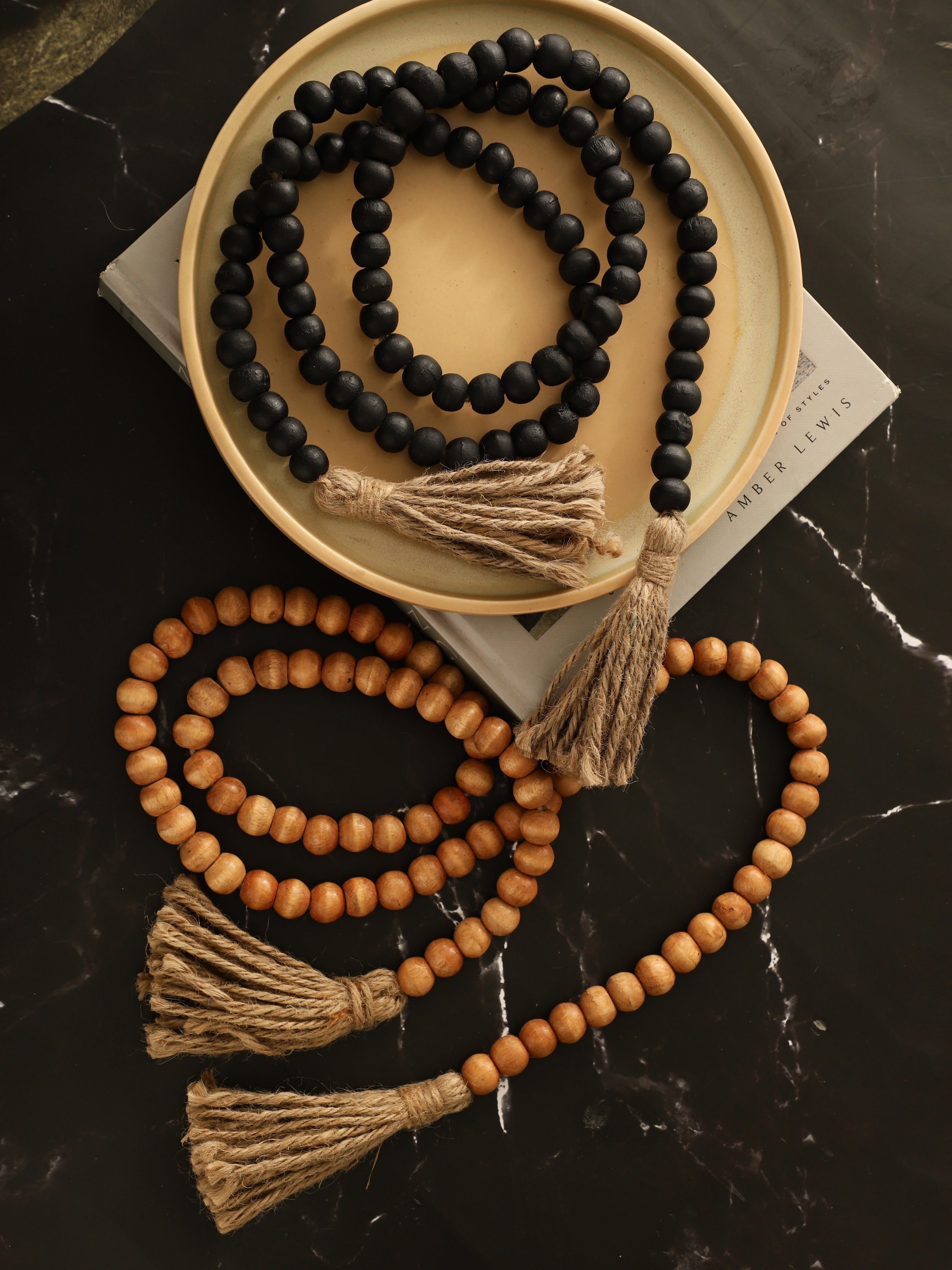 Farmhouse Wooden Bead Garland