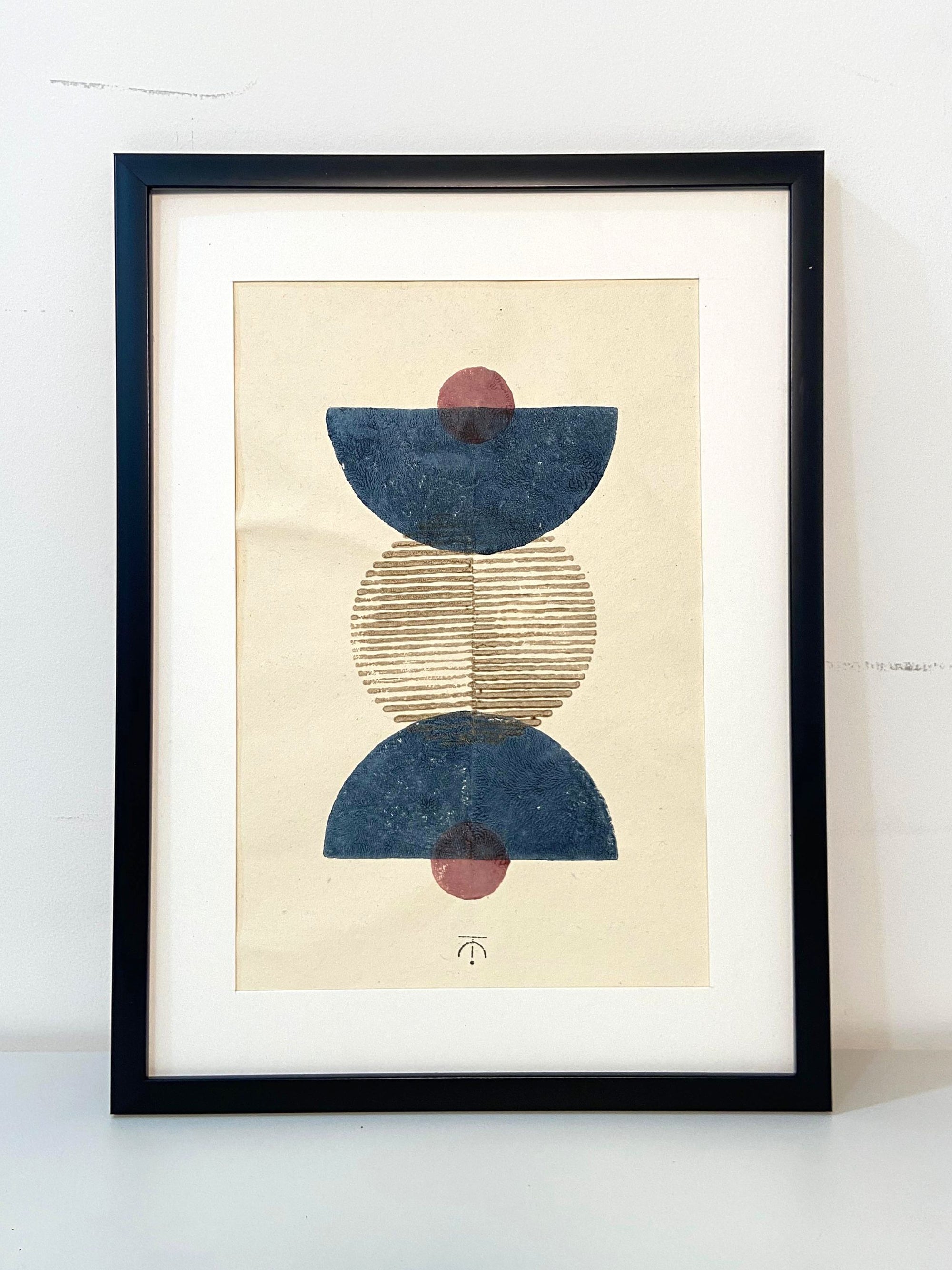 Wall Frame l Handblock printed artwork on handmade paper l 12" x 18"