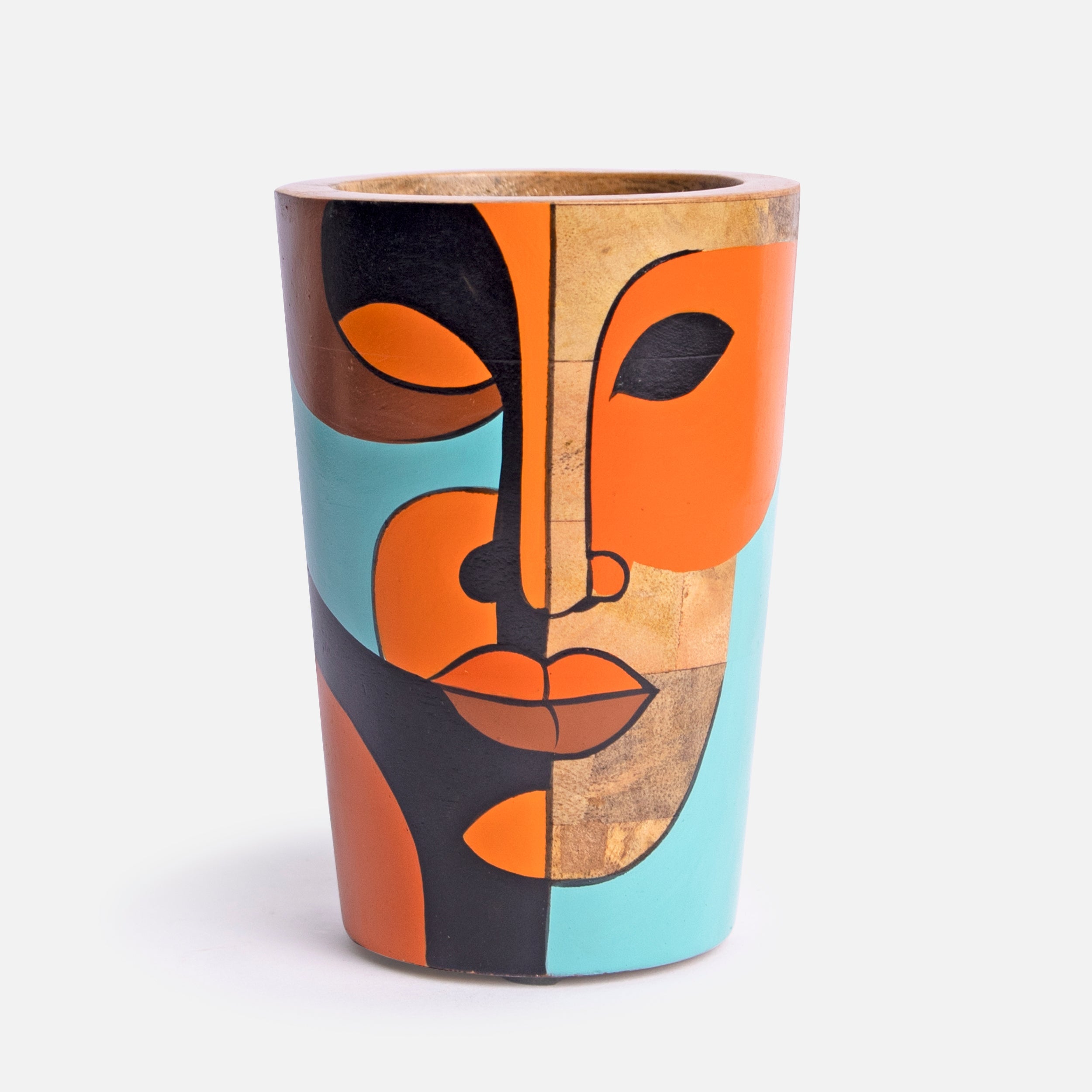 CLEO- WOODEN HAND PAINTED BATHROOM SET