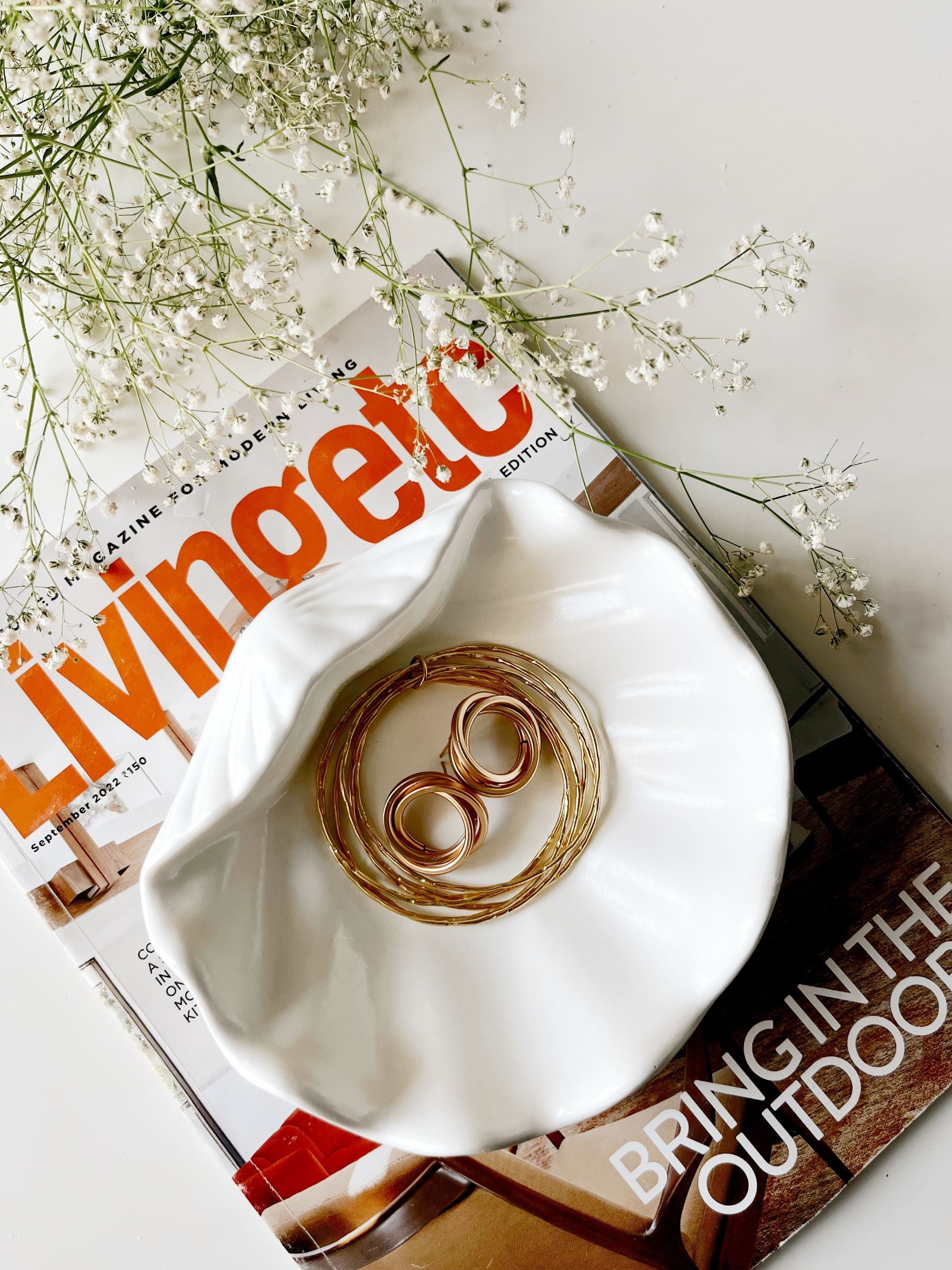 Large Seashell Concrete Trinket