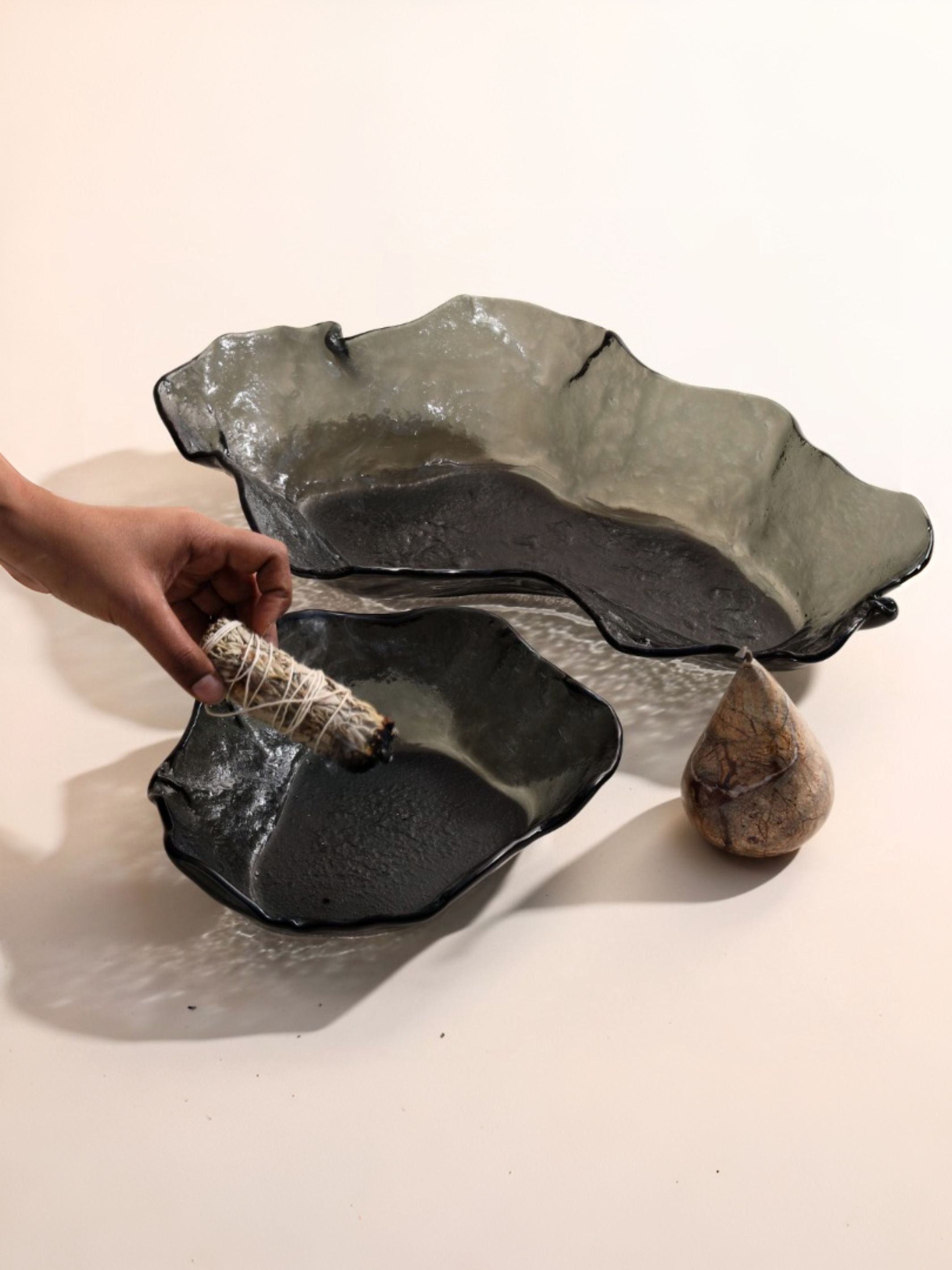 Lava Glass Bowl - Smoke