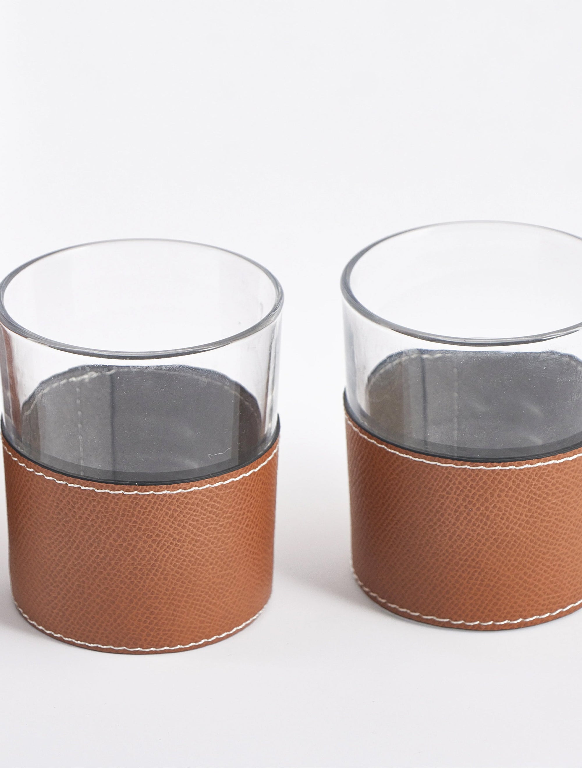 Leather Decanter Set - Brown