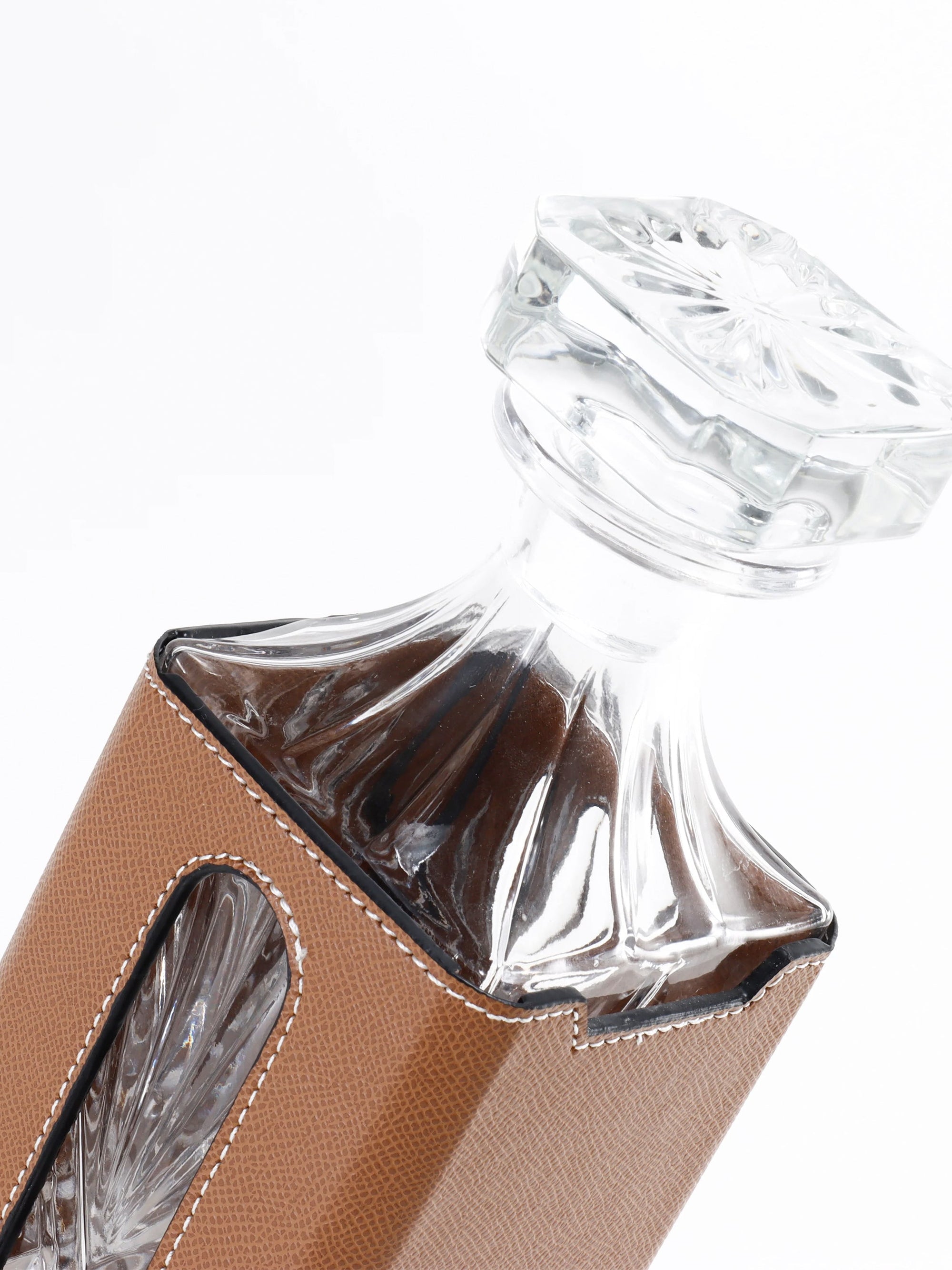Leather Decanter Set - Brown
