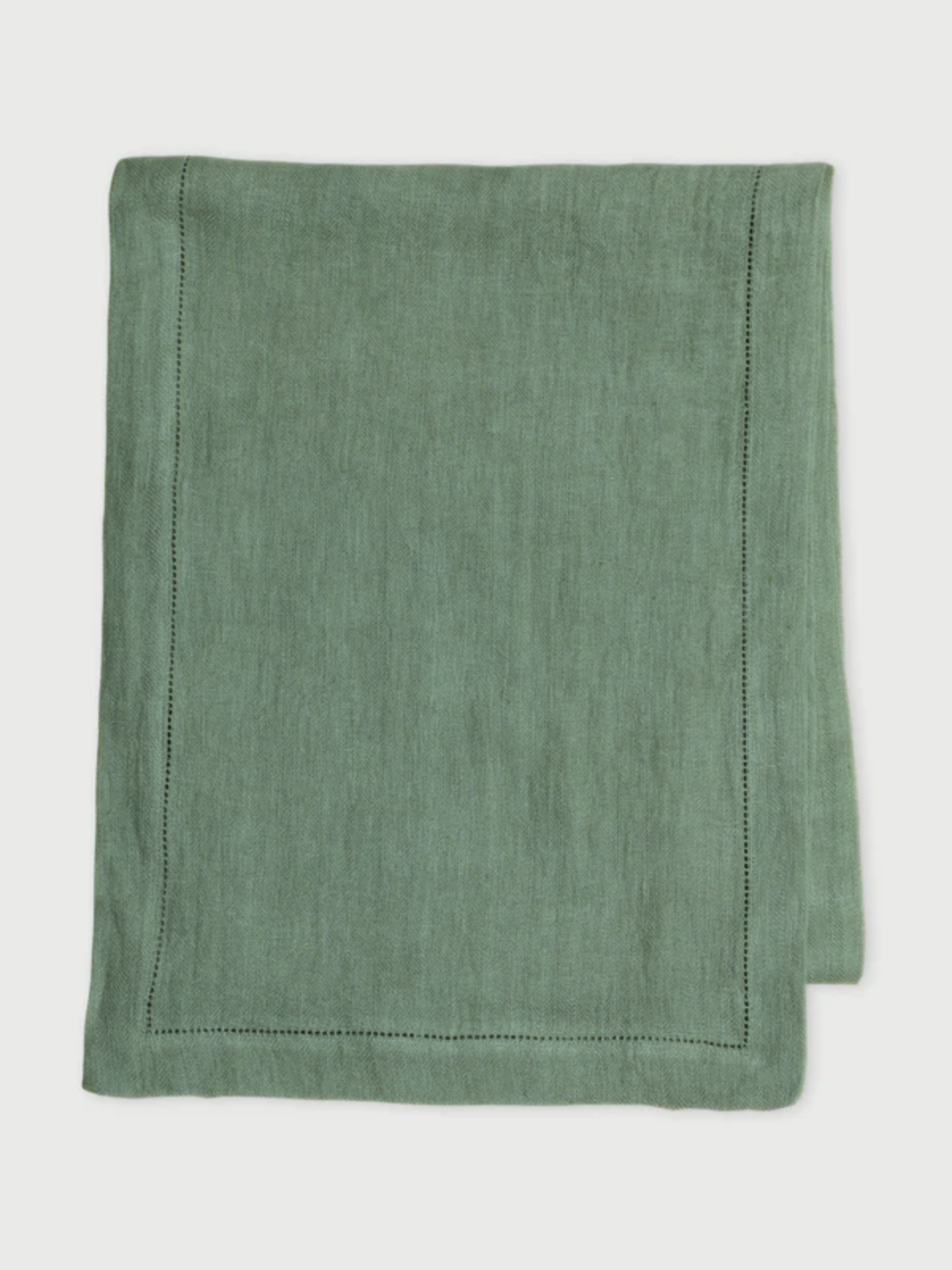 Eucalyptus Herringbone Linen Table Runner