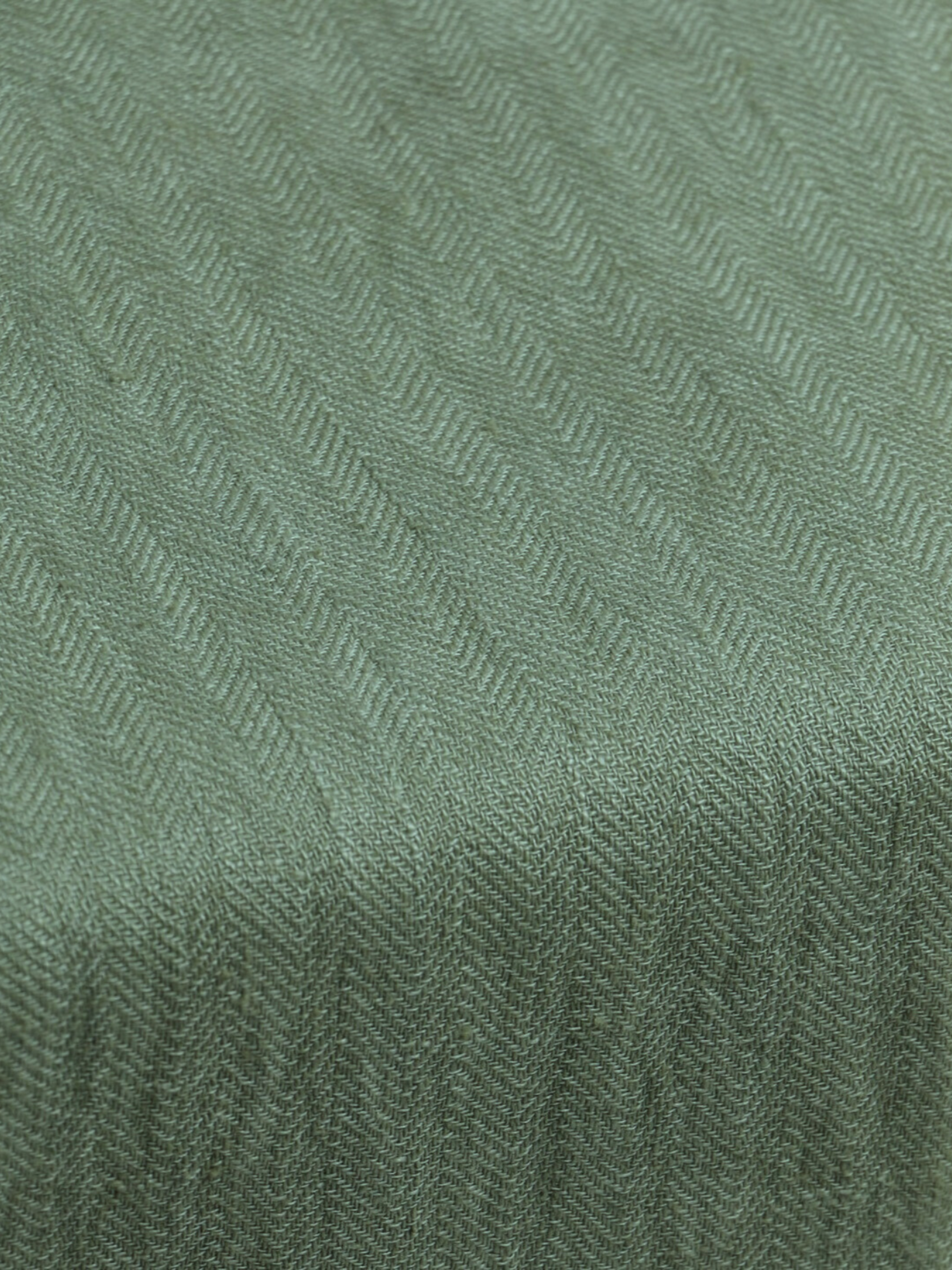 Eucalyptus Herringbone Linen Table Runner
