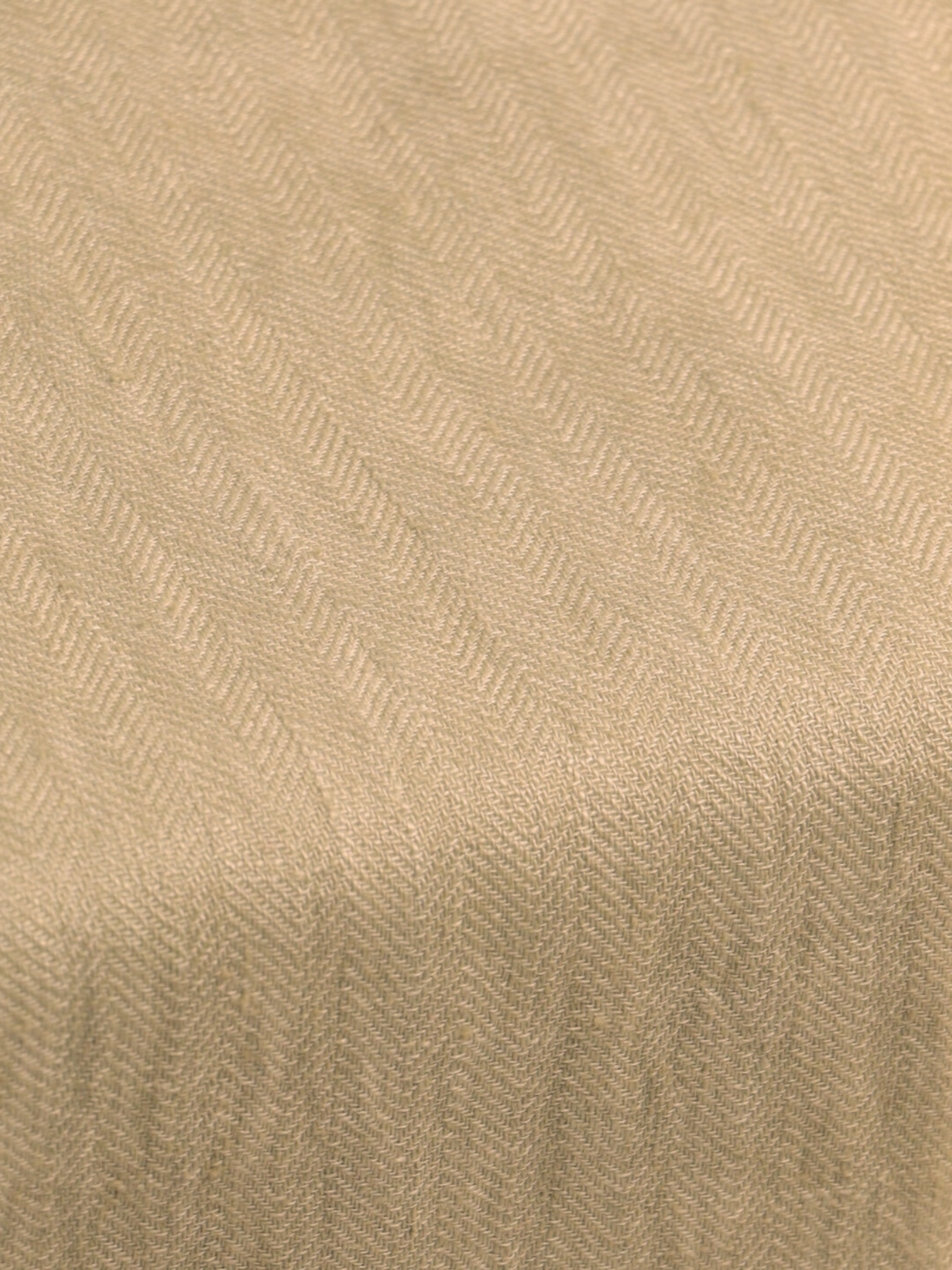 Sand Herringbone Linen Table Runner