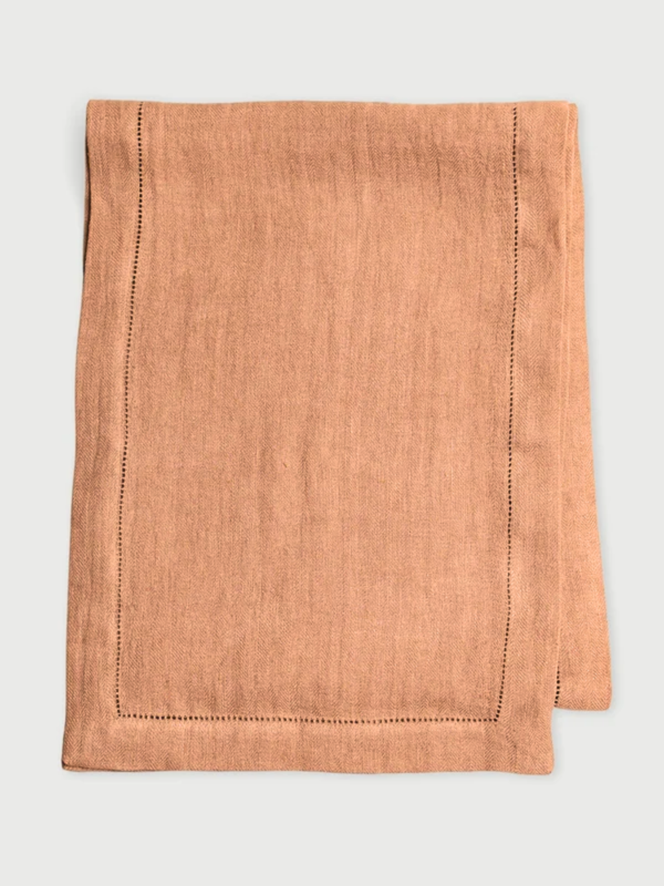 Spice Herringbone Linen Table Runner