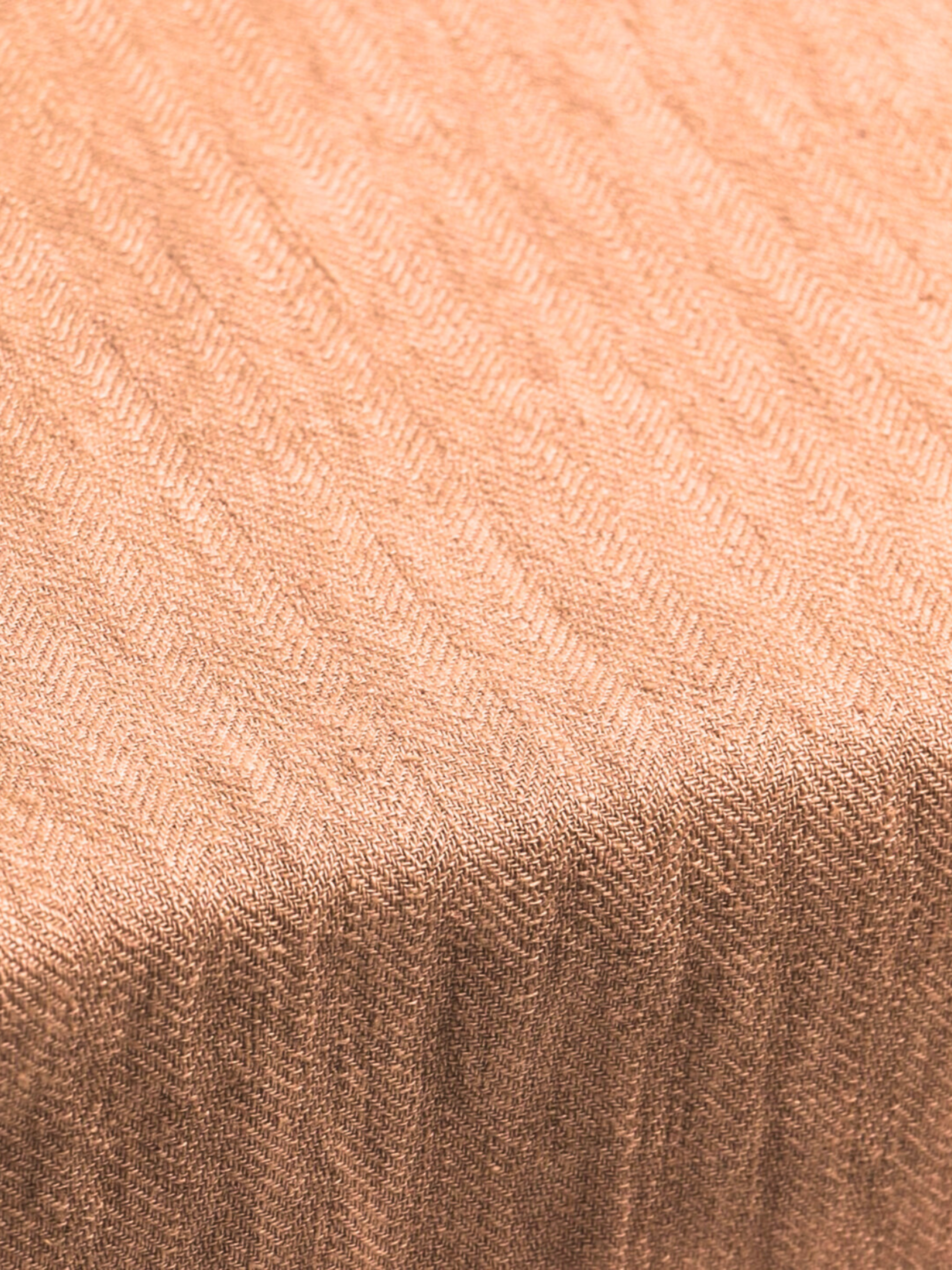 Spice Herringbone Linen Table Runner