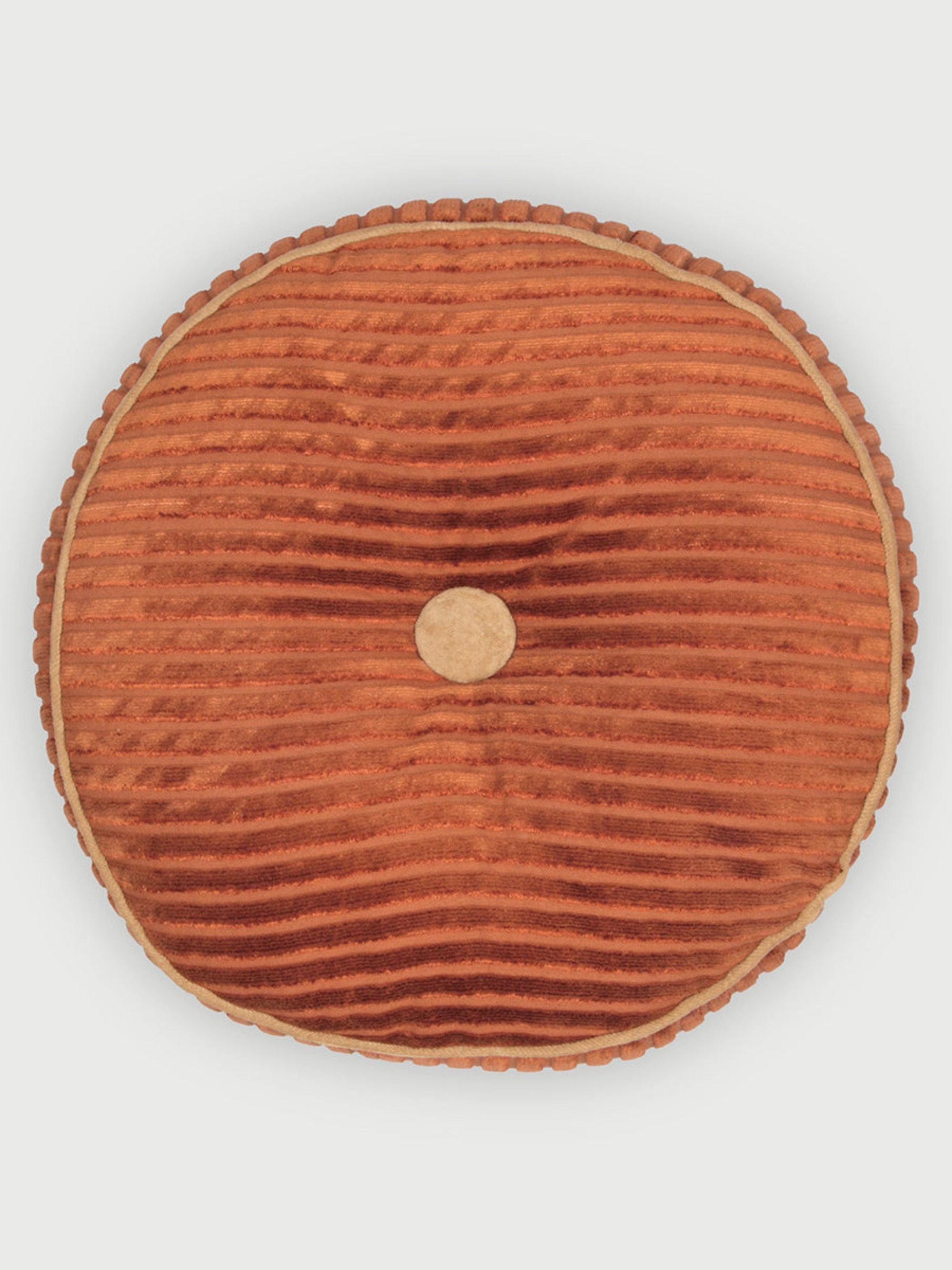 Luna Burnt Orange Velvet Round Cushion
