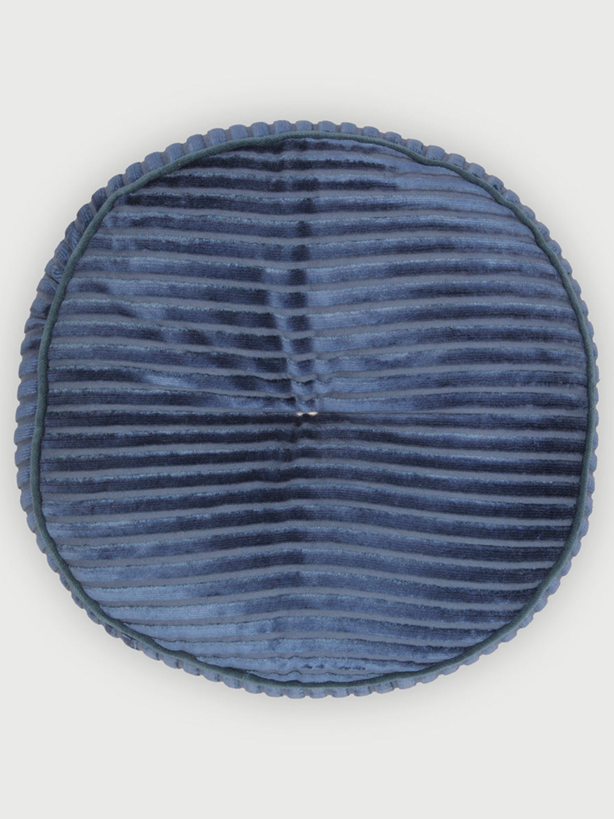 Luna Cobalt Velvet Round Cushion