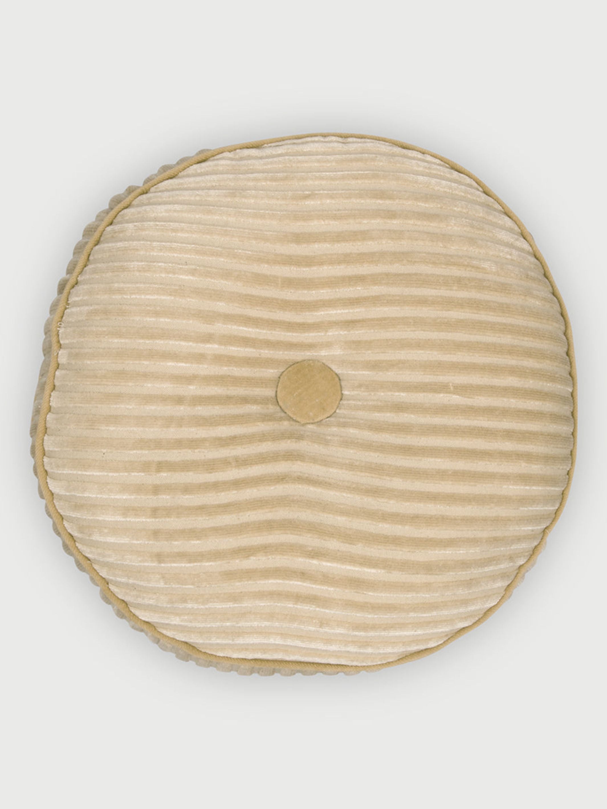 Luna Sandstone Velvet Round Cushion