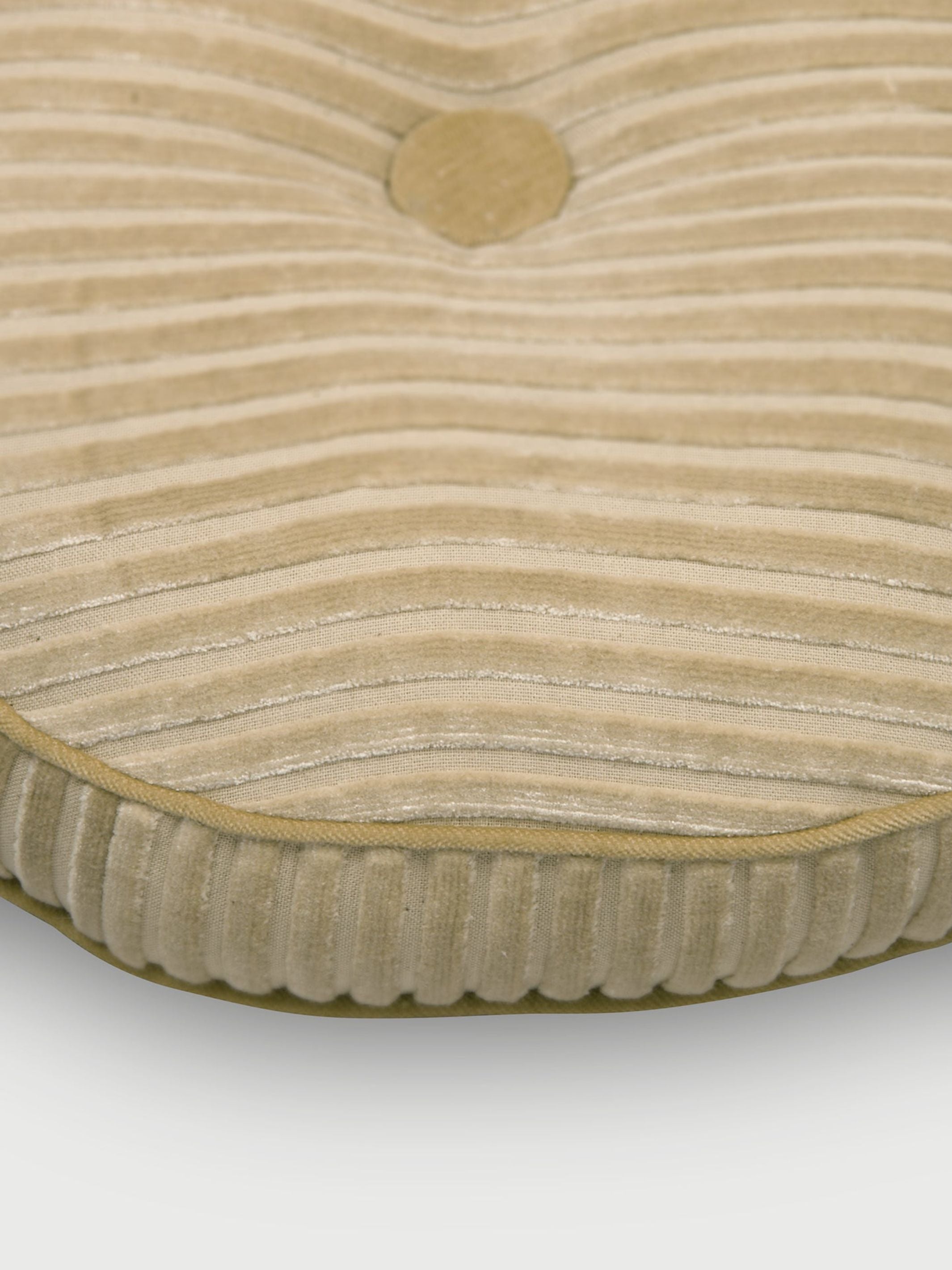 Luna Sandstone Velvet Round Cushion