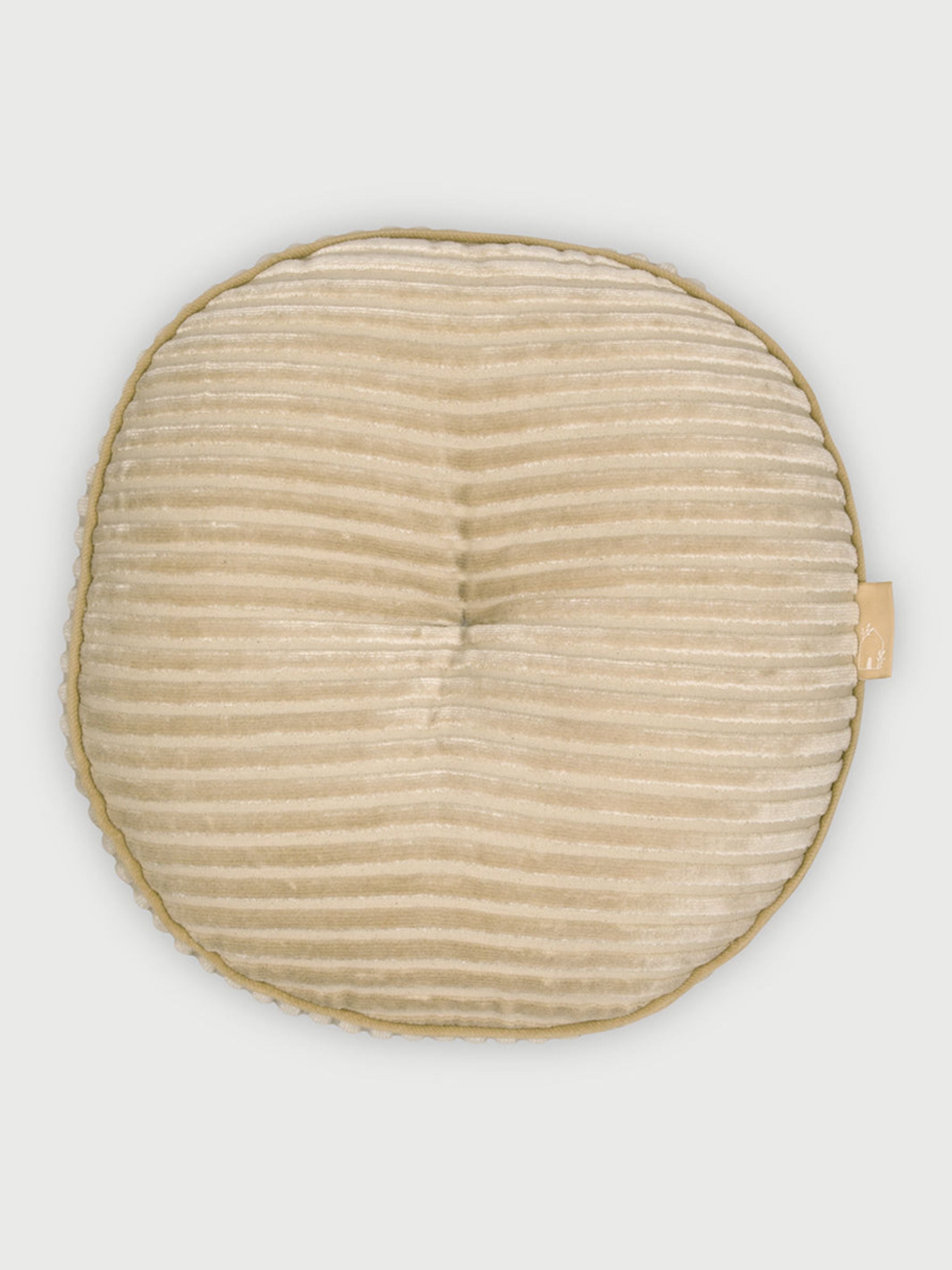 Luna Sandstone Velvet Round Cushion