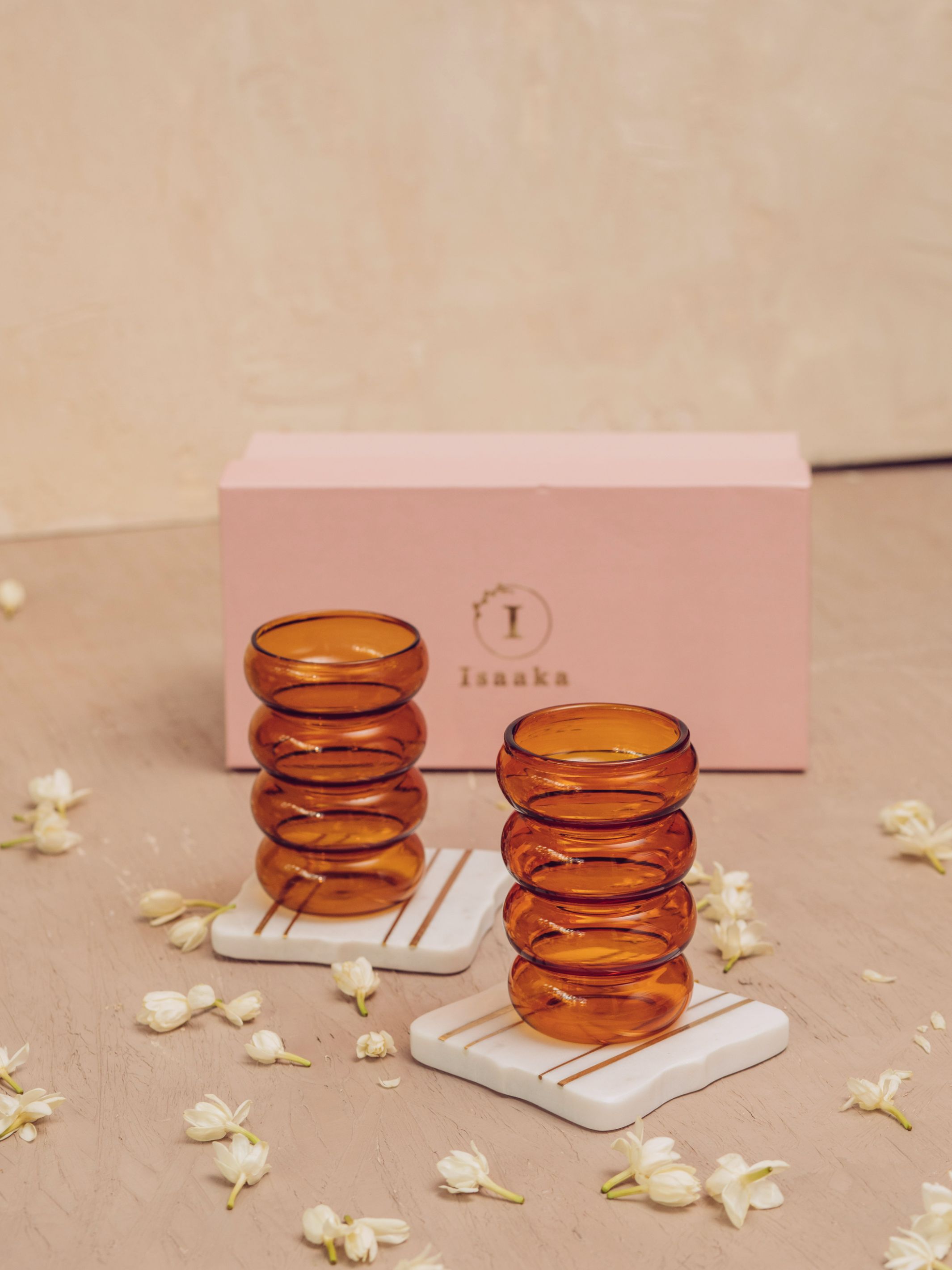 Marble Bracket Coaster Set Of 2