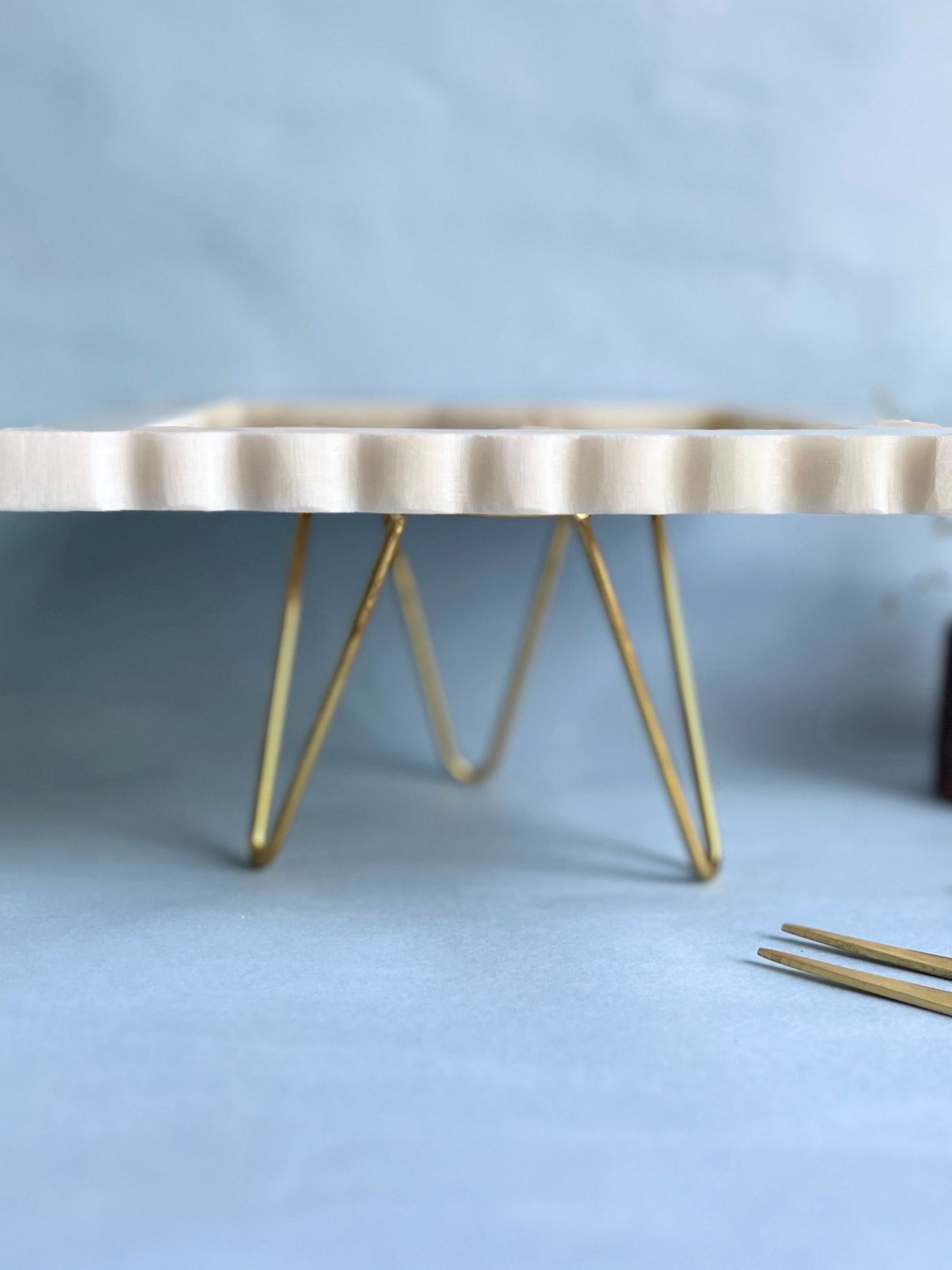 Marble Cake Stand 8 Inch - Square Shape