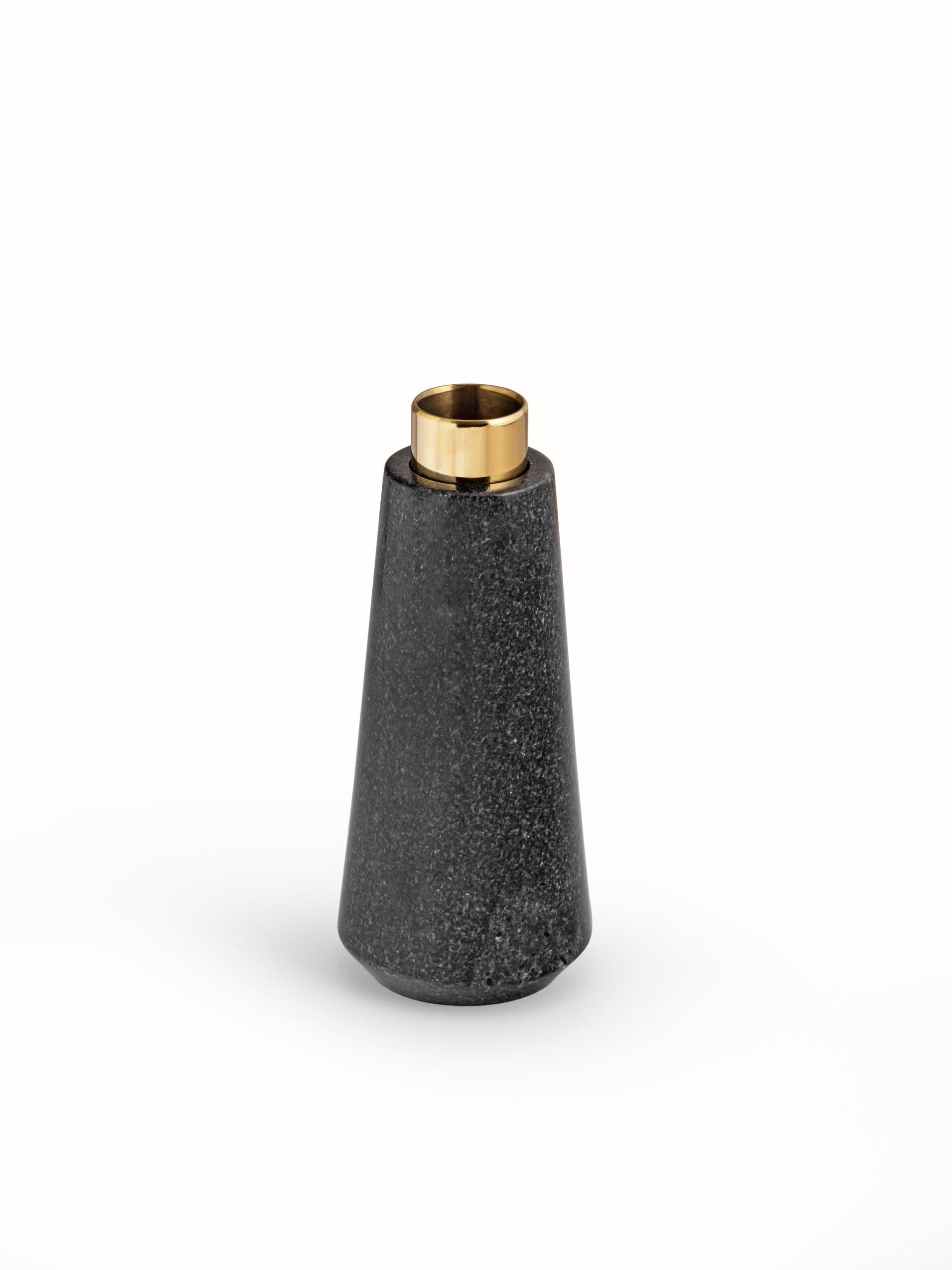 Marble Bud Vase Black