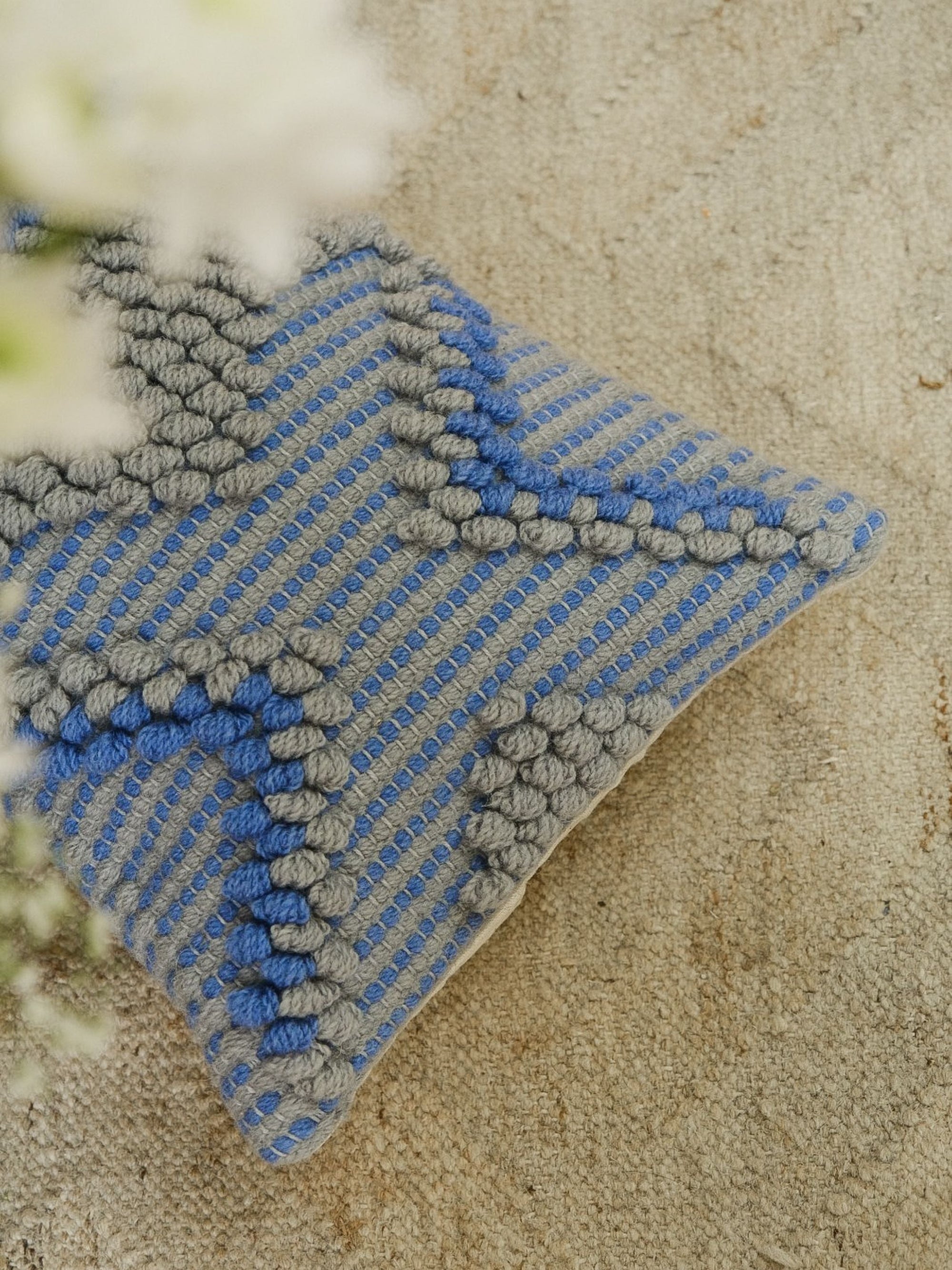 Handwoven Cushion Cover - Marine Solace