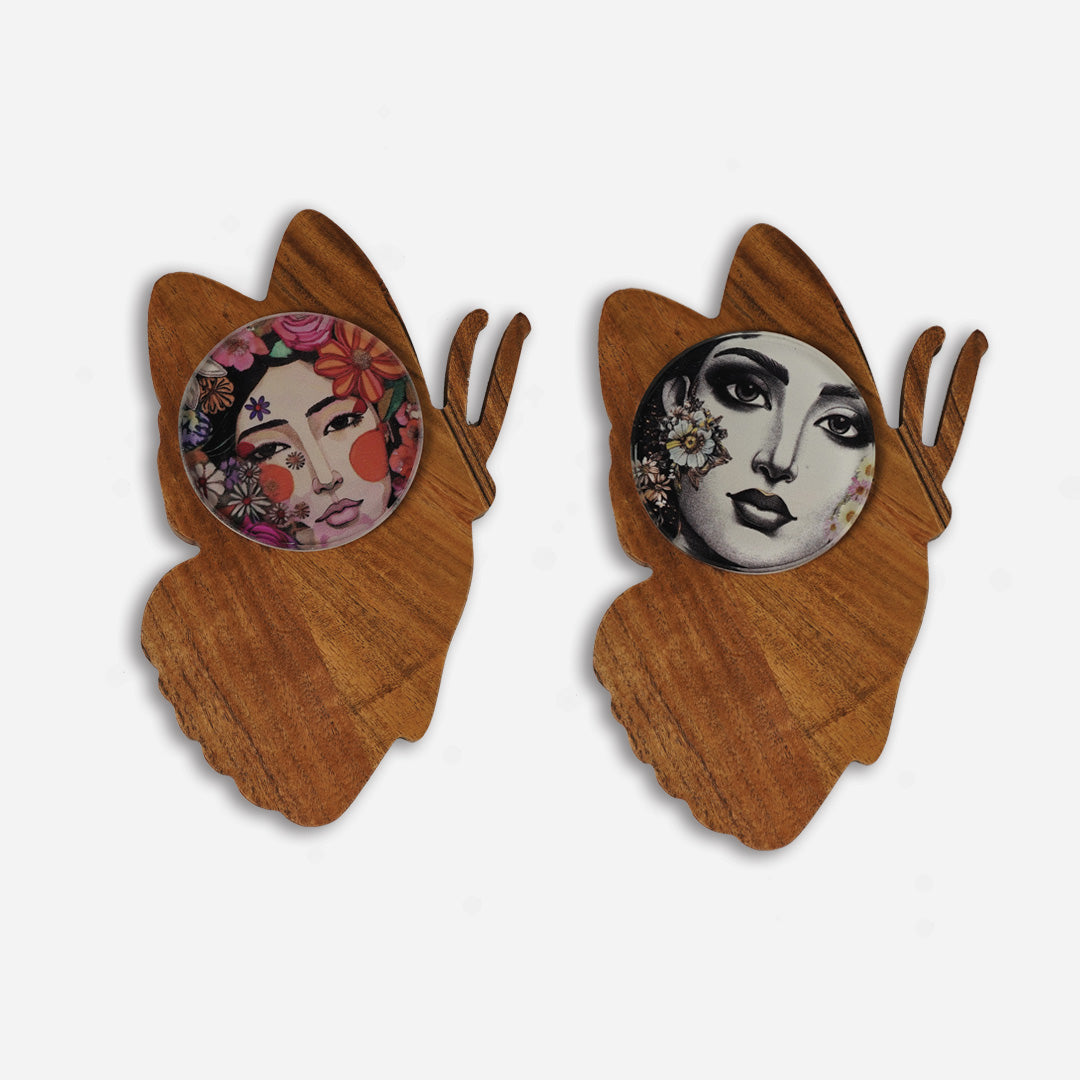 Winglet - Wooden Platter and coaster