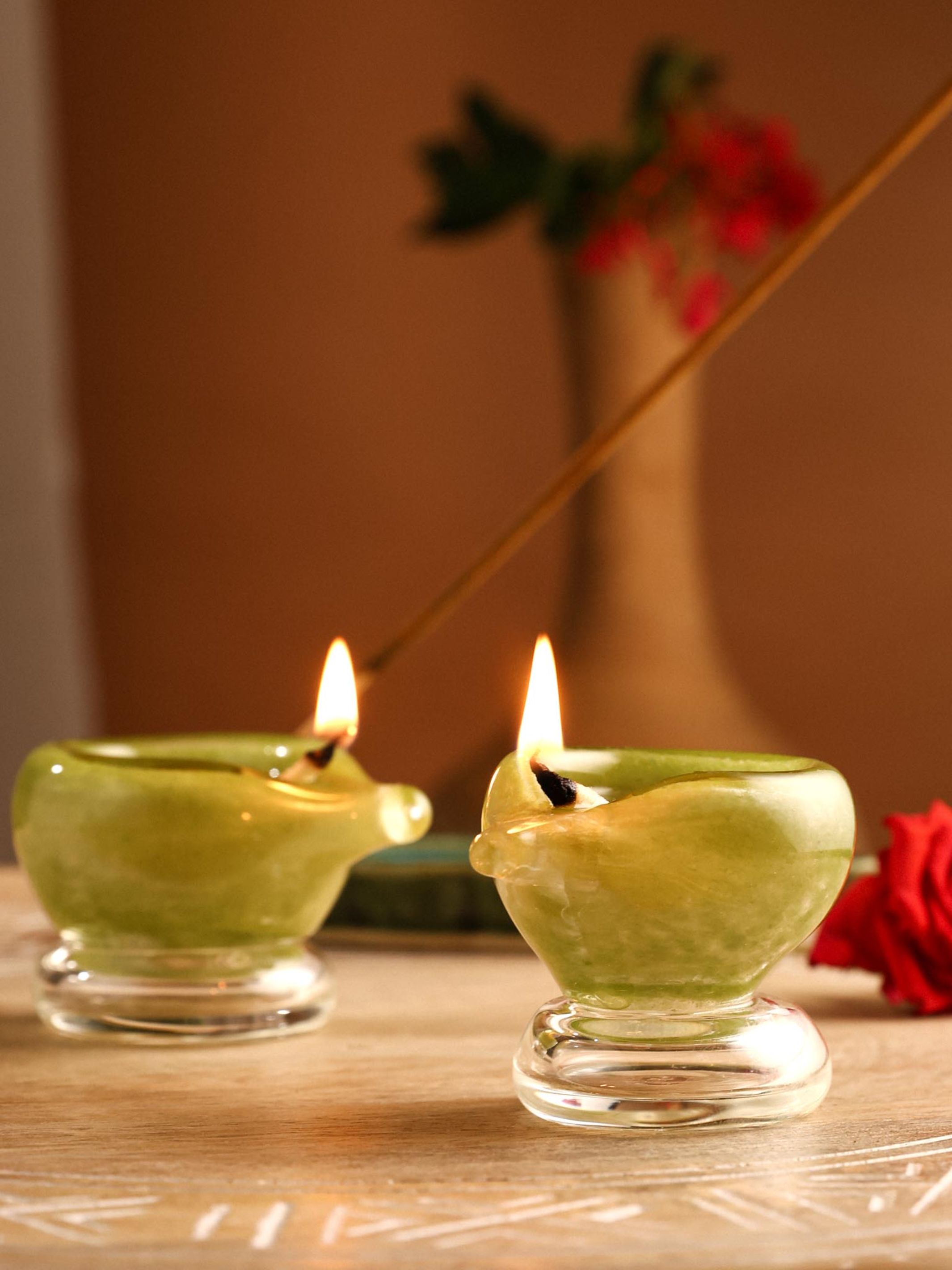 Mehak Handblown Glass Diya