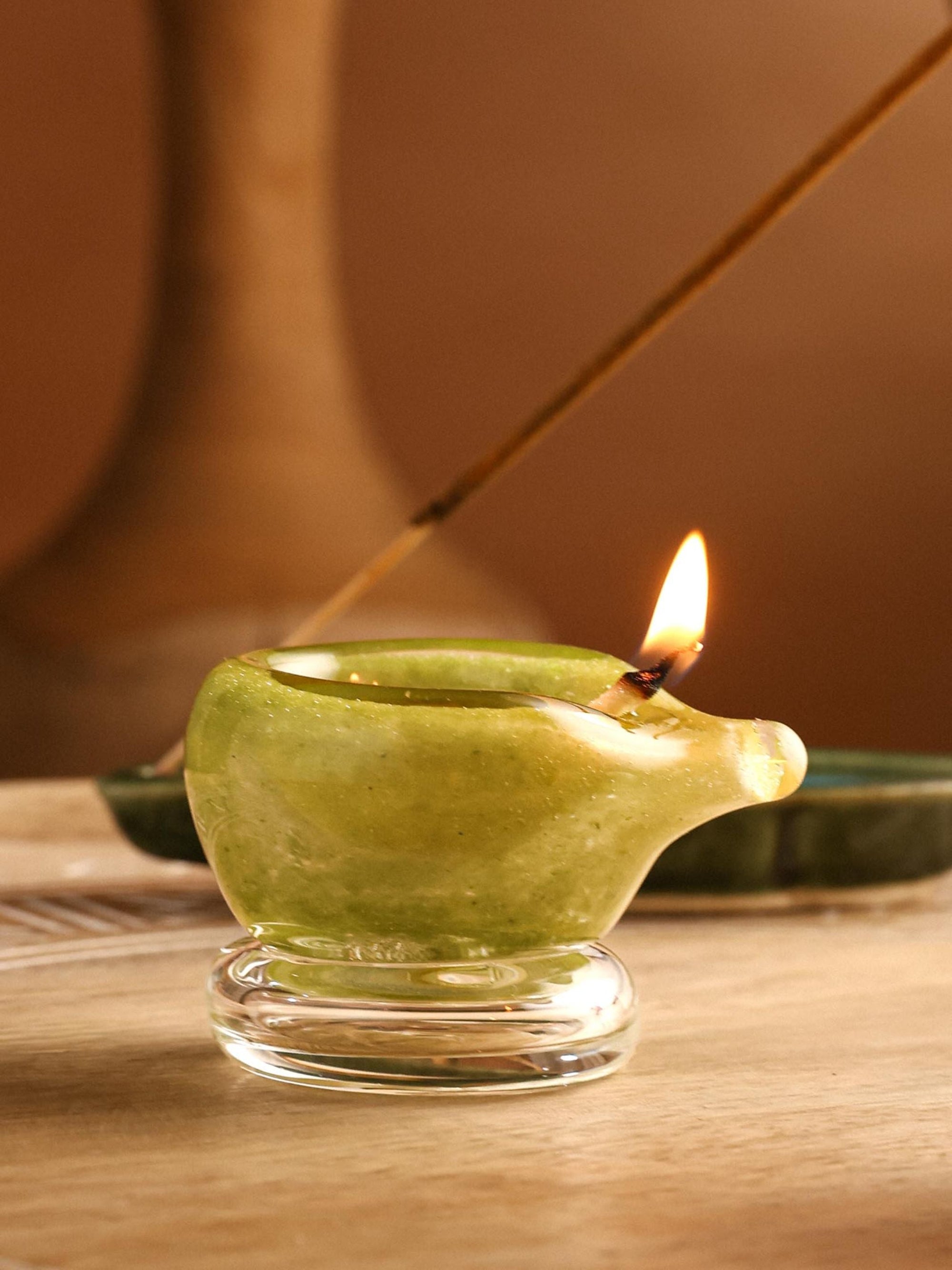 Mehak Handblown Glass Diya