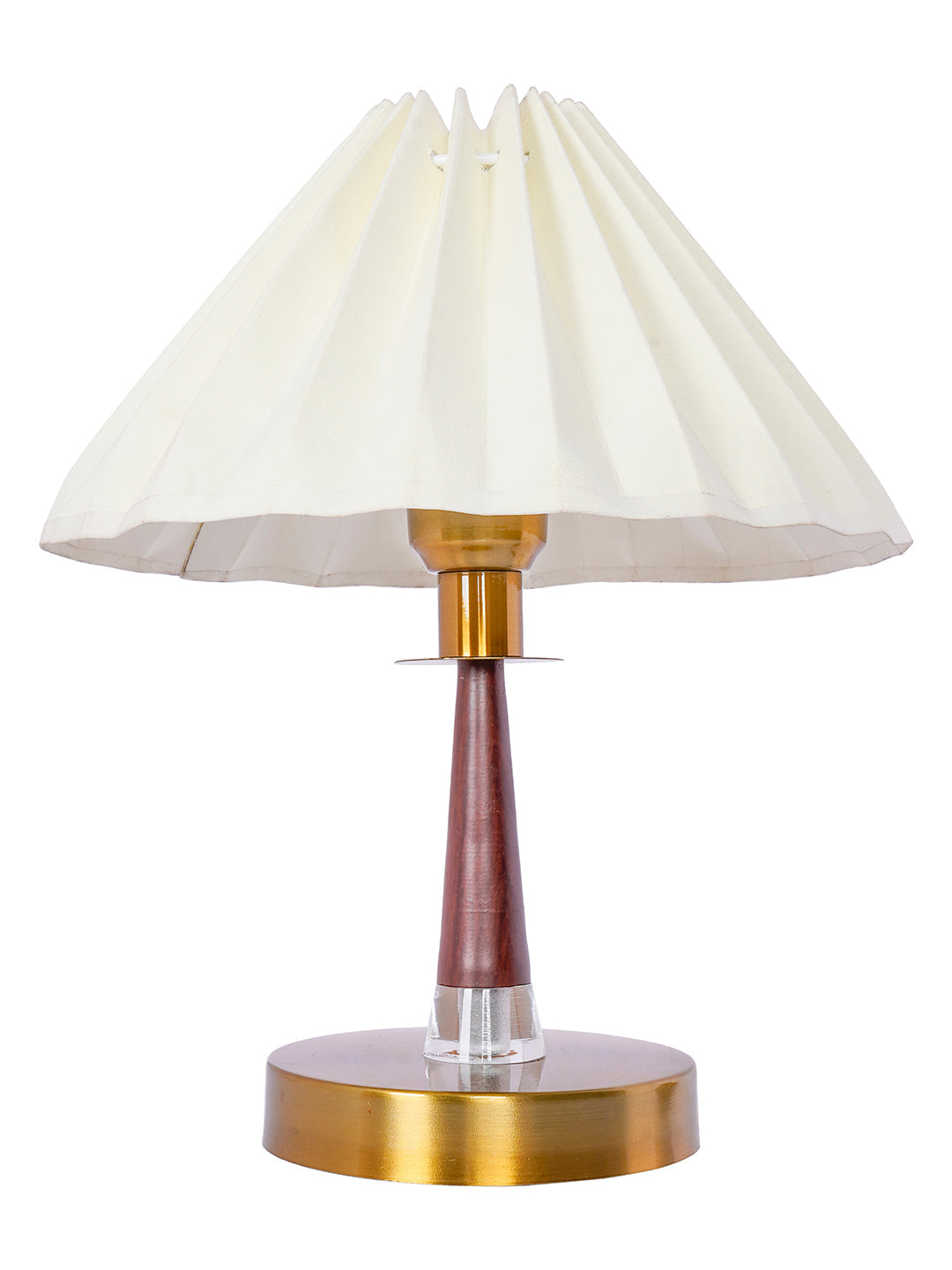 Mid-Century Modern Table Lamp with Tapered Pleated Shade