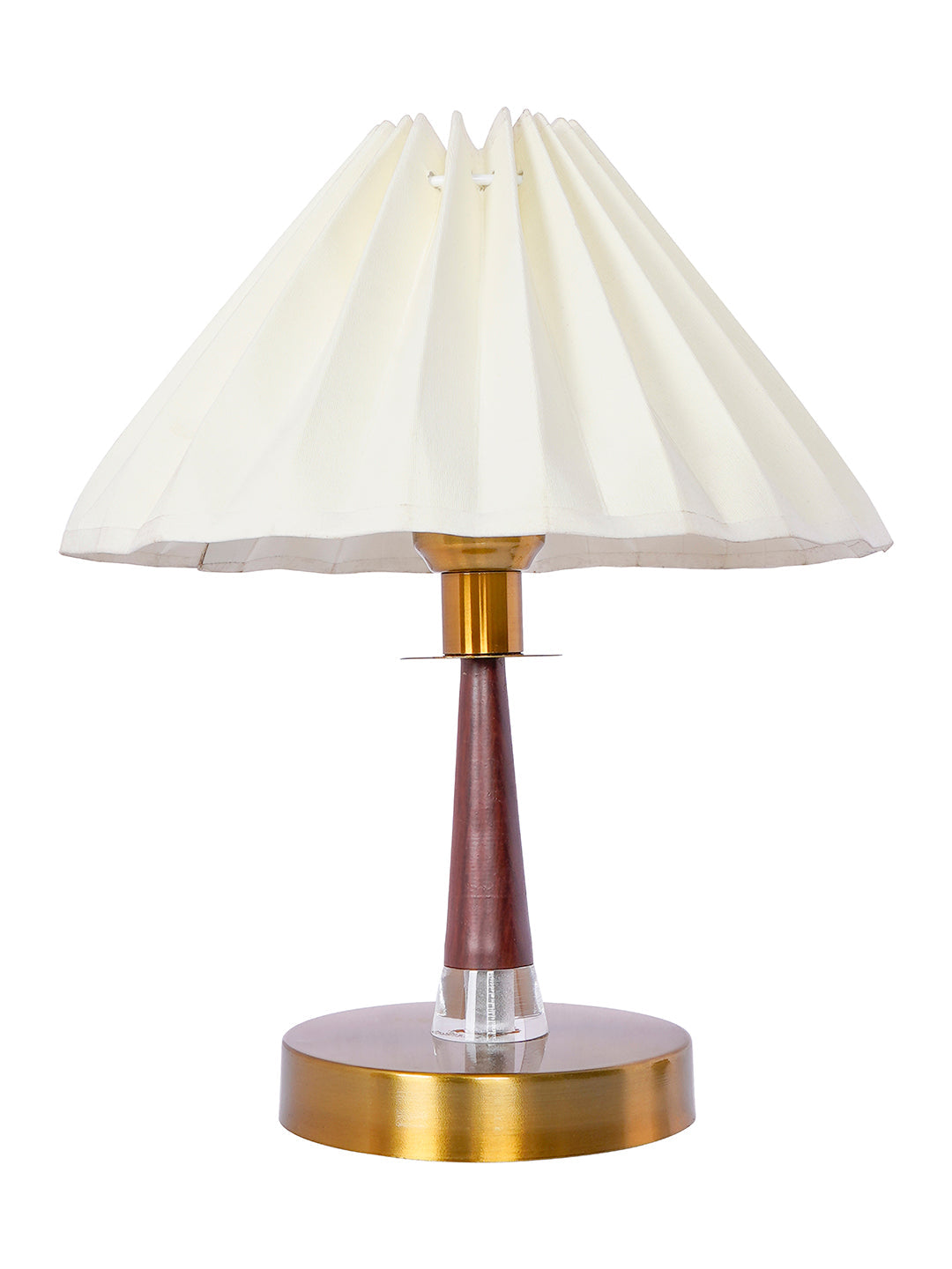 Mid-Century Modern Table Lamp with Tapered Pleated Shade