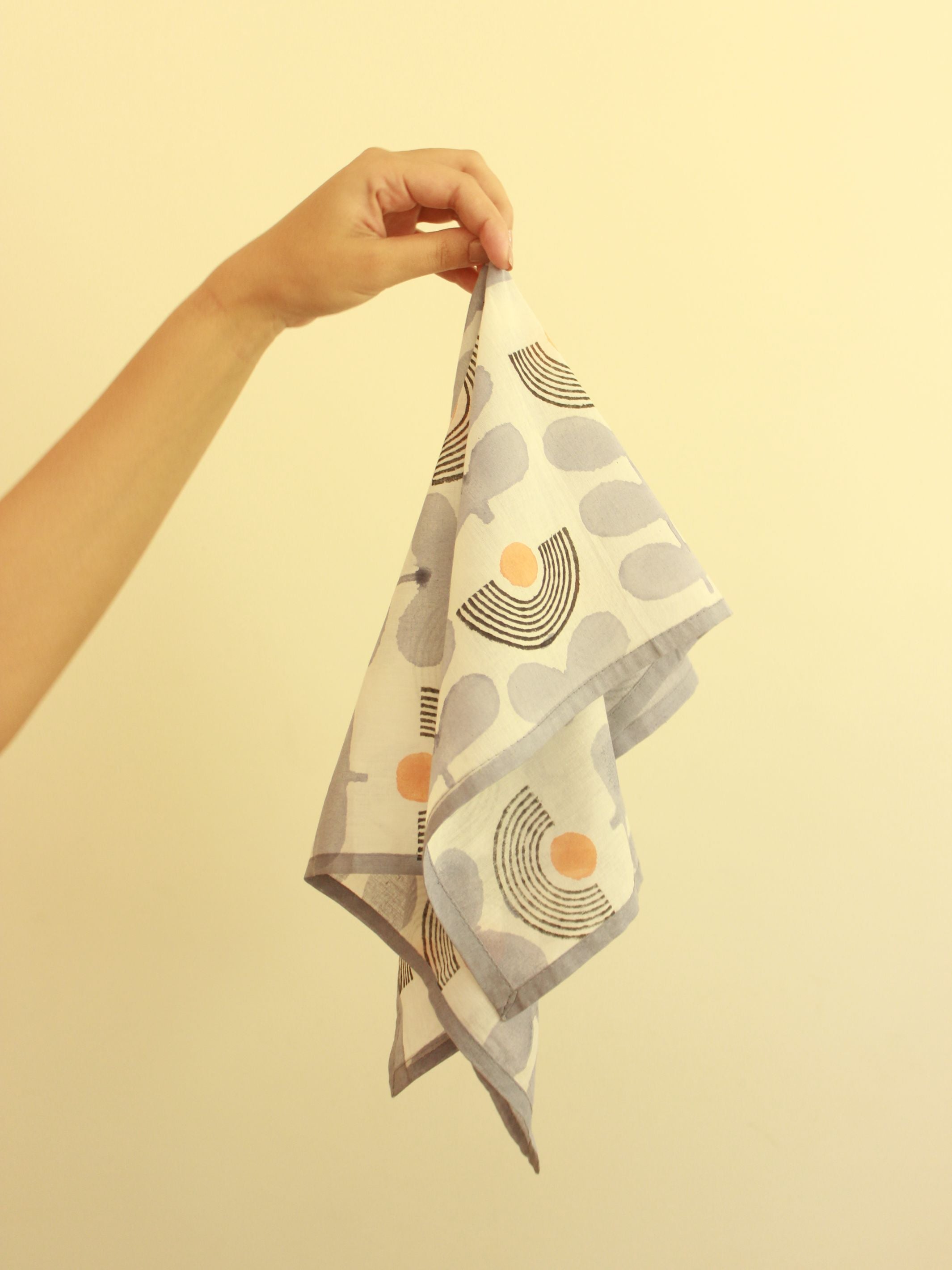 Cotton Square Scarf - Mid Modern Floral