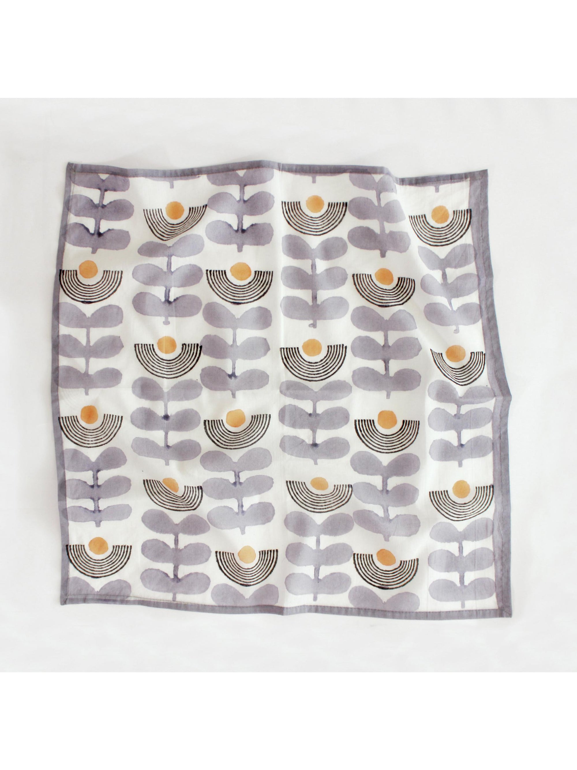 Cotton Square Scarf - Mid Modern Floral