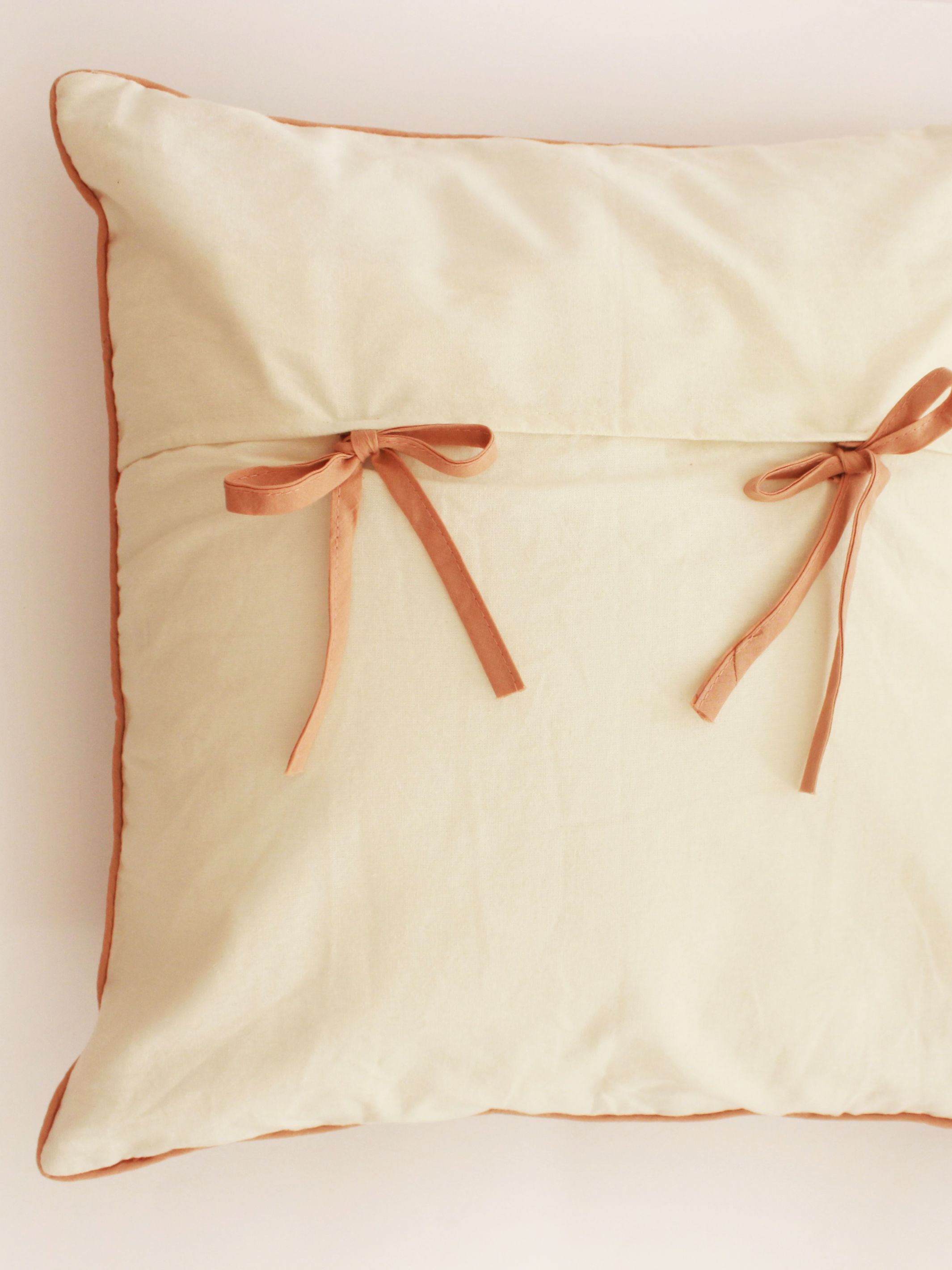 Cotton Block Printed Cushion Cover - Mid-modern Floral