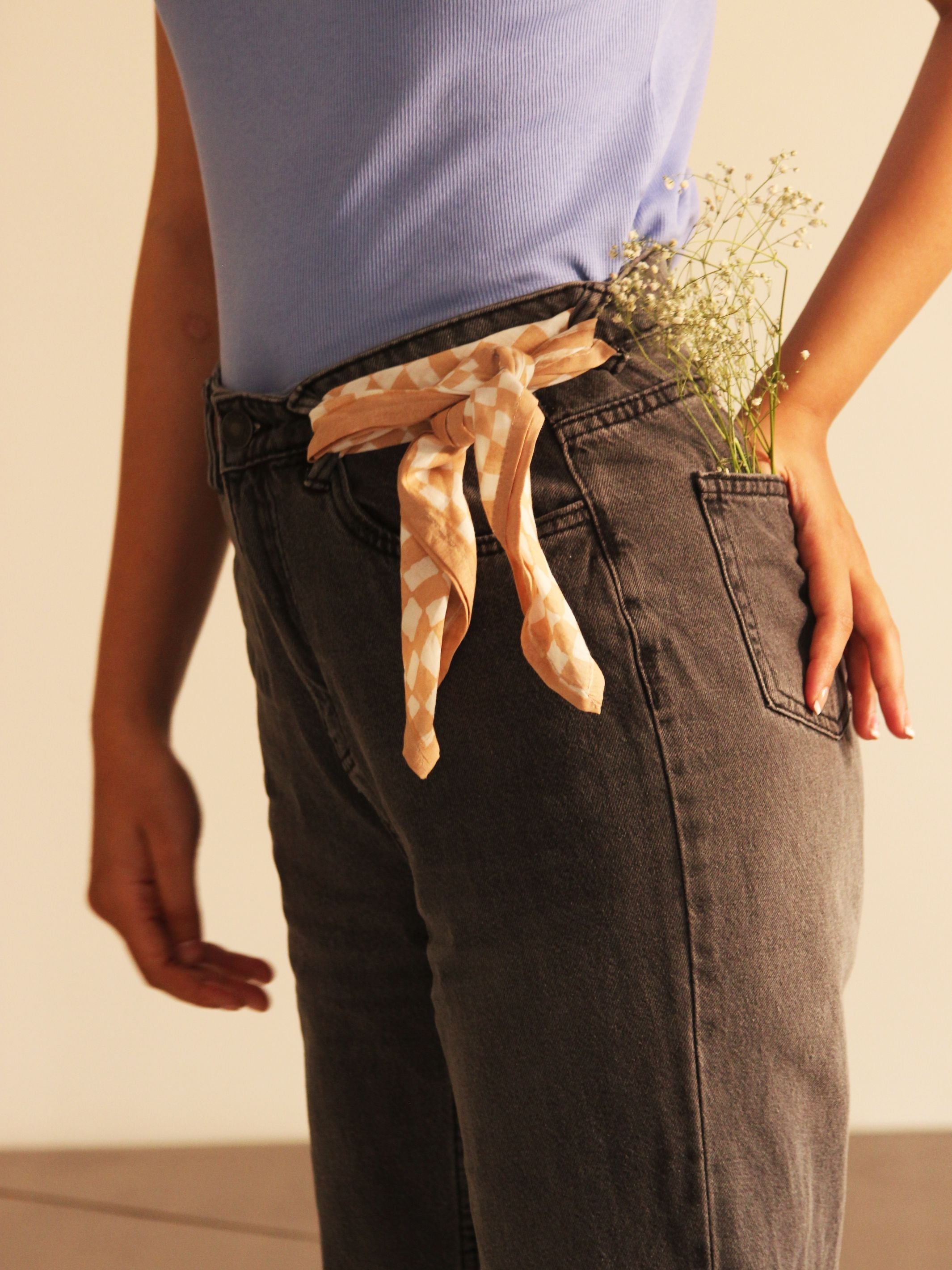 Cotton Square Scarf - Mid Modern