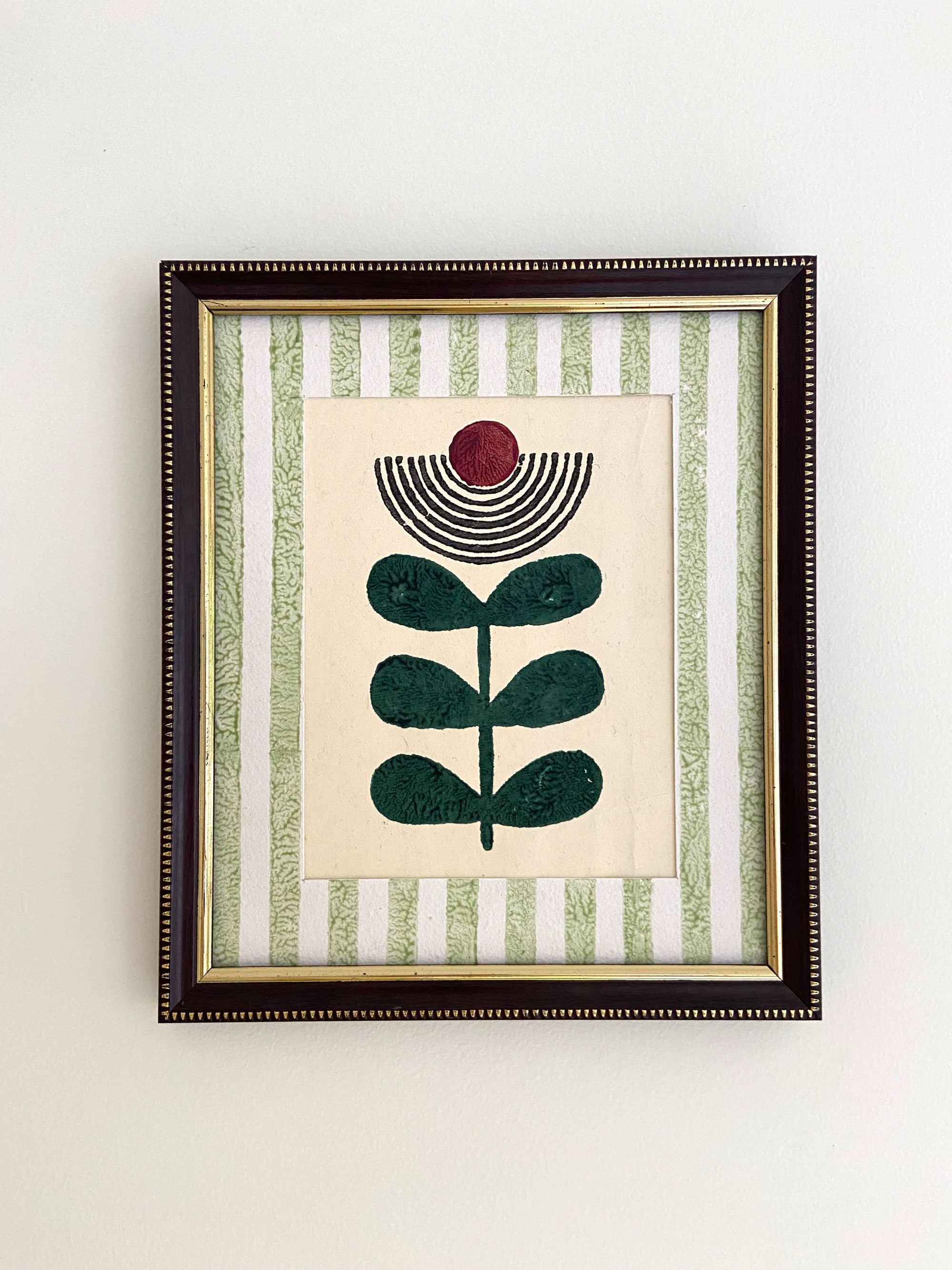 Wall Frame l Handblock printed artwork on handmade paper l 8" x 10"