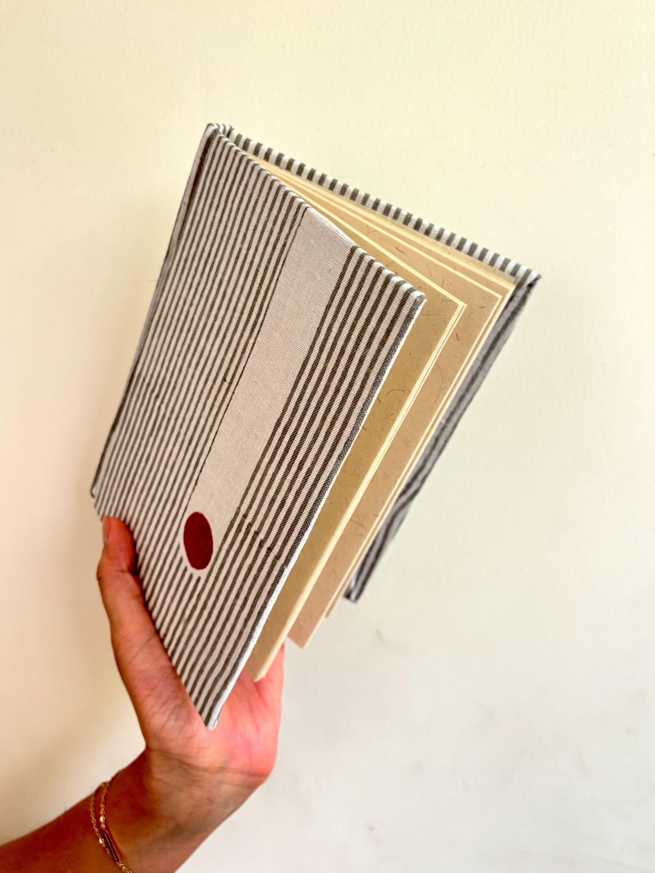 Handcrafted Sustainable A5 Diary Journal Notebook l Handmade Paper l Modern Art