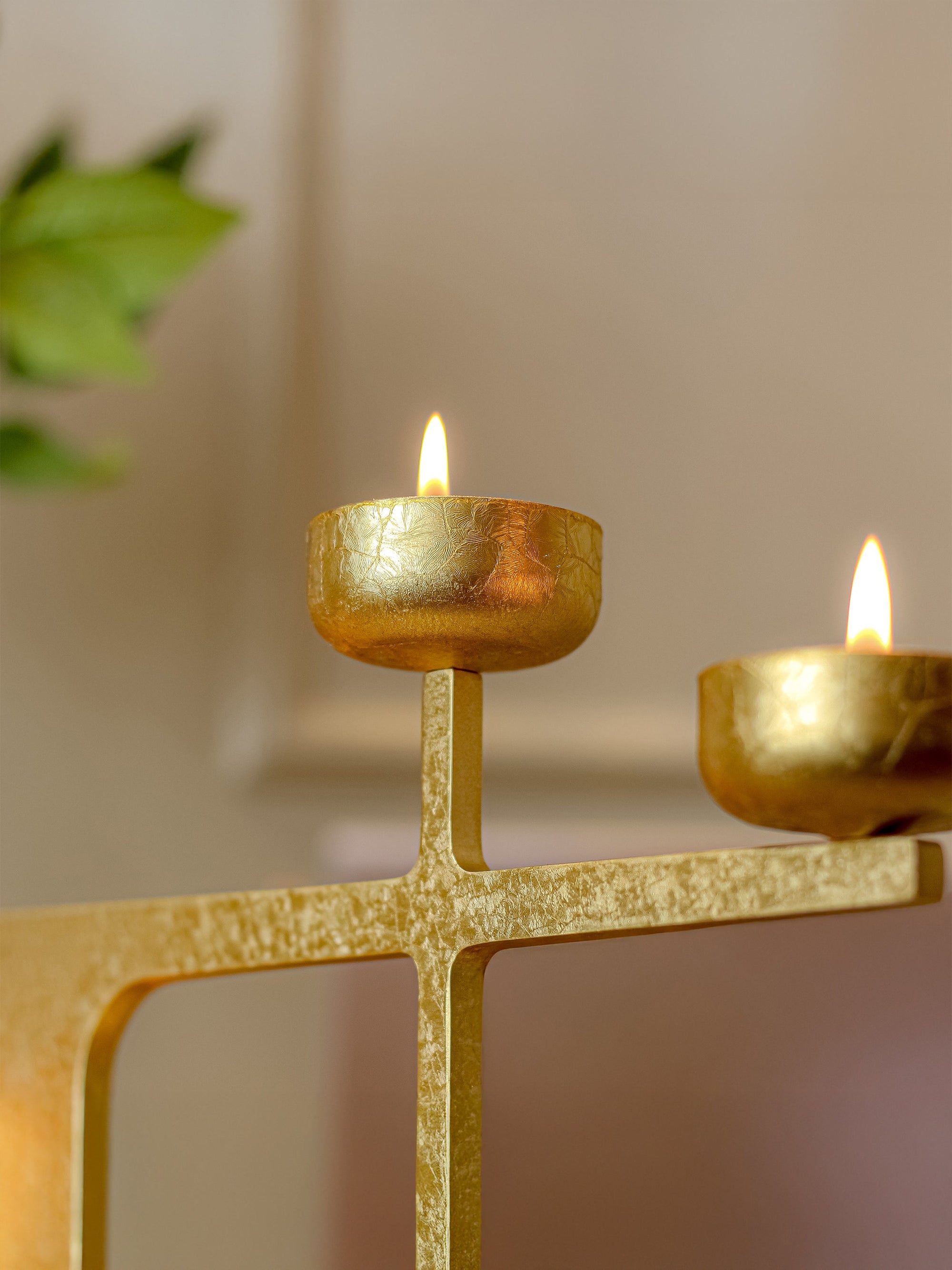 Moonlit Gold Candle Stand