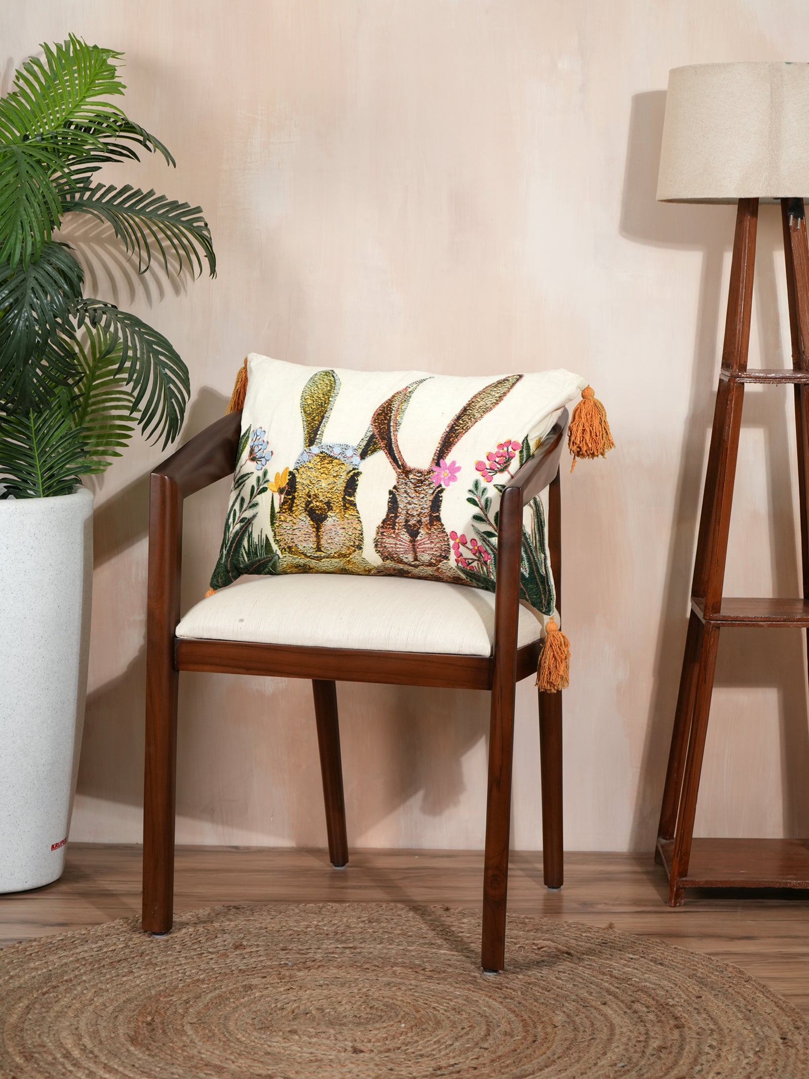 Bunny Velvet Pillow Cover