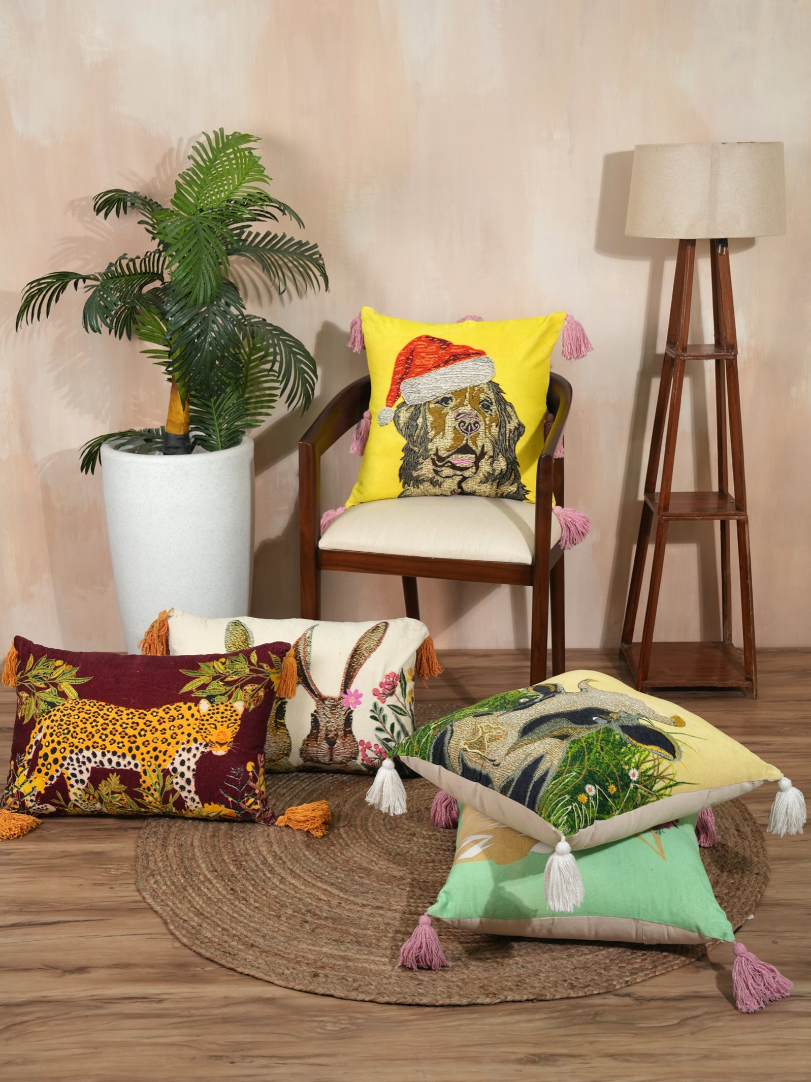 Deer Velvet Cushion Cover