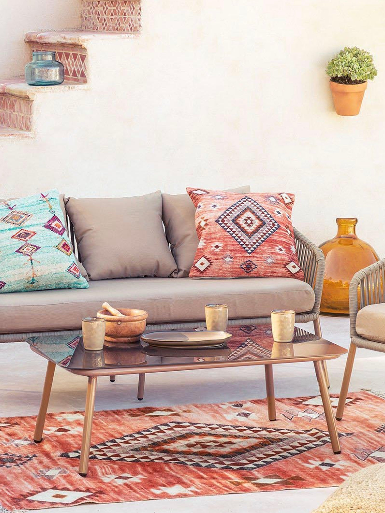 Rustic Diamond Tribal Rug