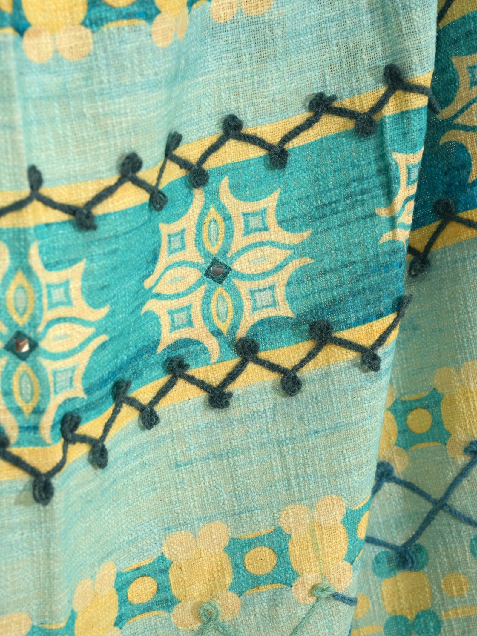 Sunset Bloom Embroidered Throw