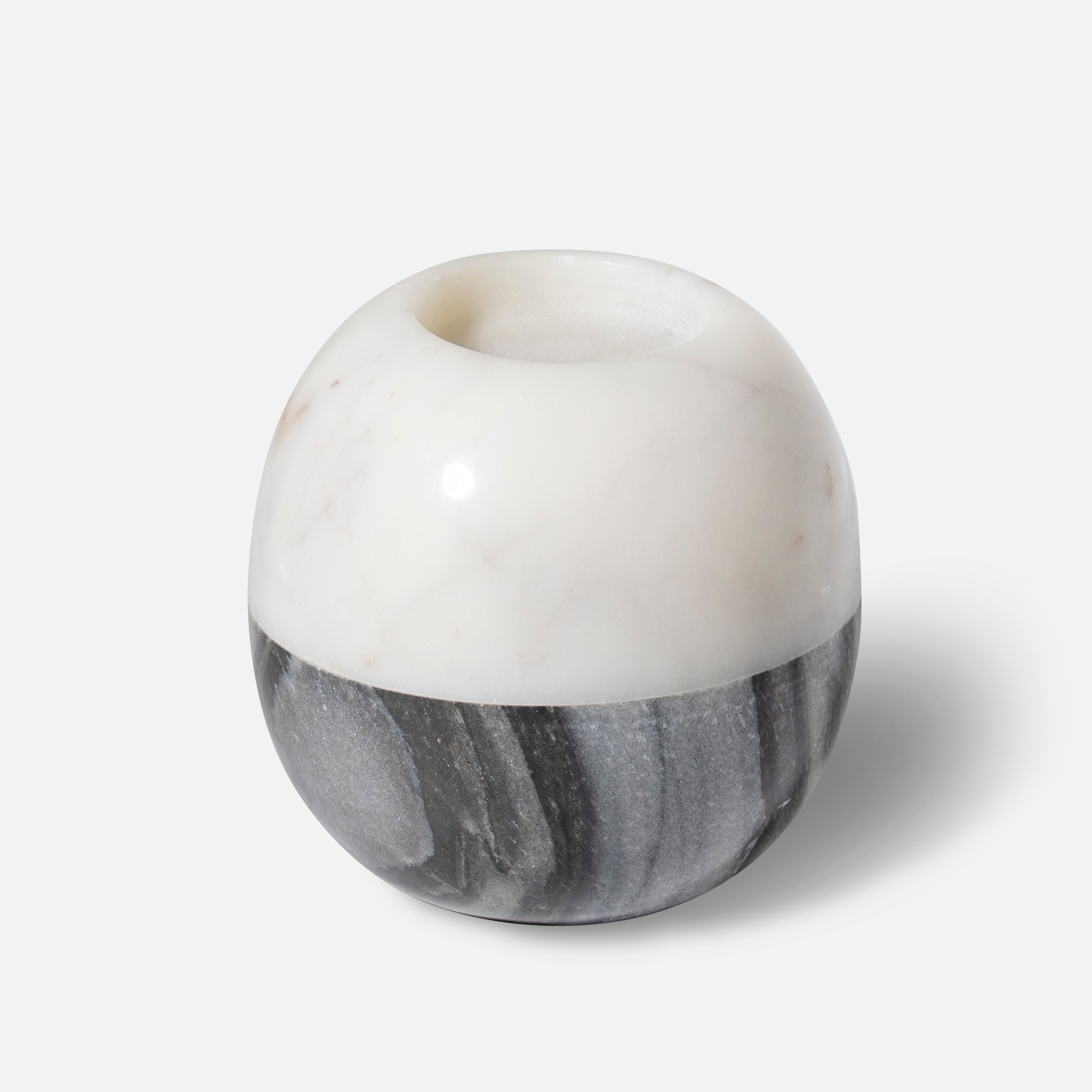 THEO - IVORY BLACK MARBLE CANDLE VOTIVE
