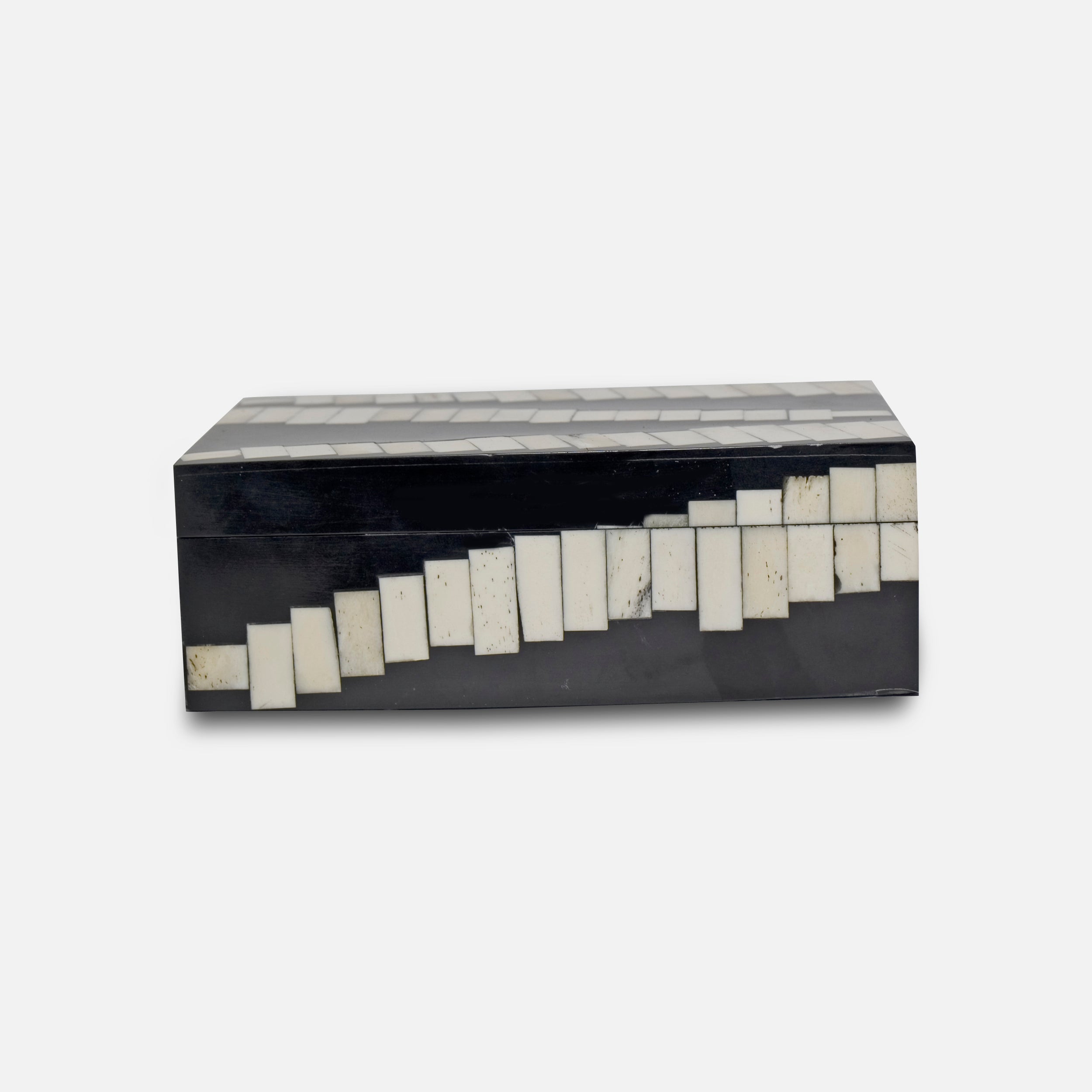 MONOCHROME - IVORY BLACK INLAY BOX SET OF TWO