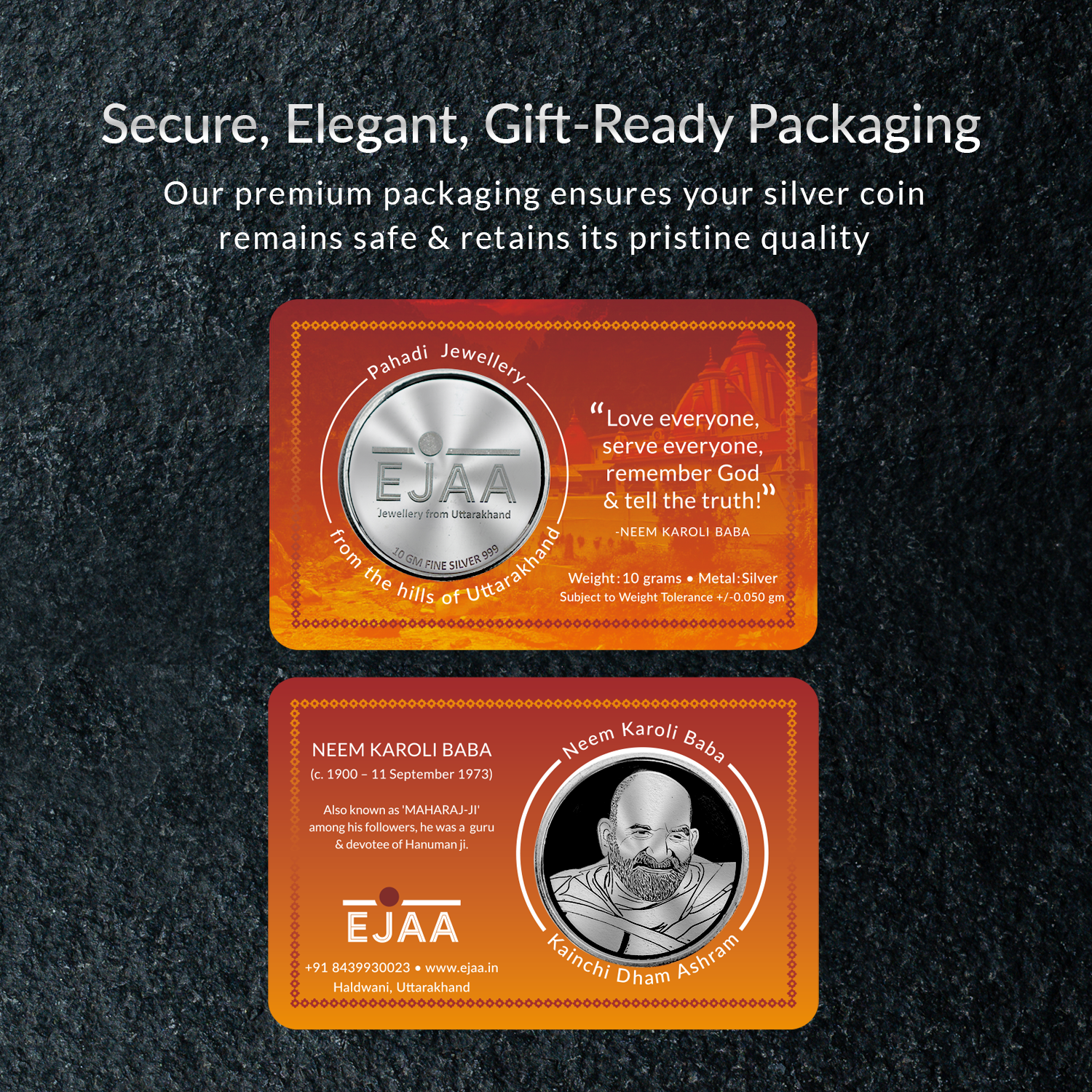 Pure Silver Coins- Special Edition- Neem Karoli Baba