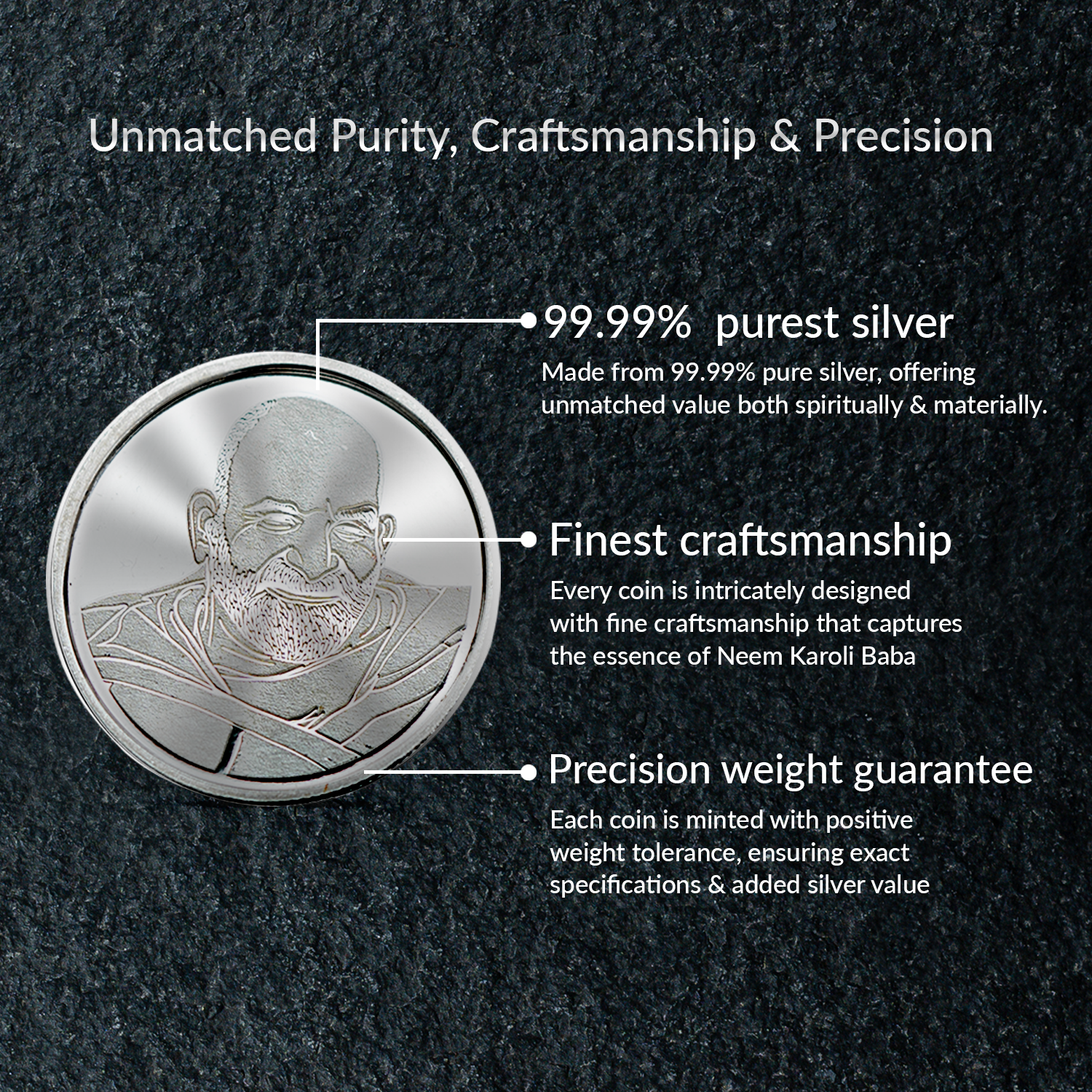 Pure Silver Coins- Special Edition- Neem Karoli Baba