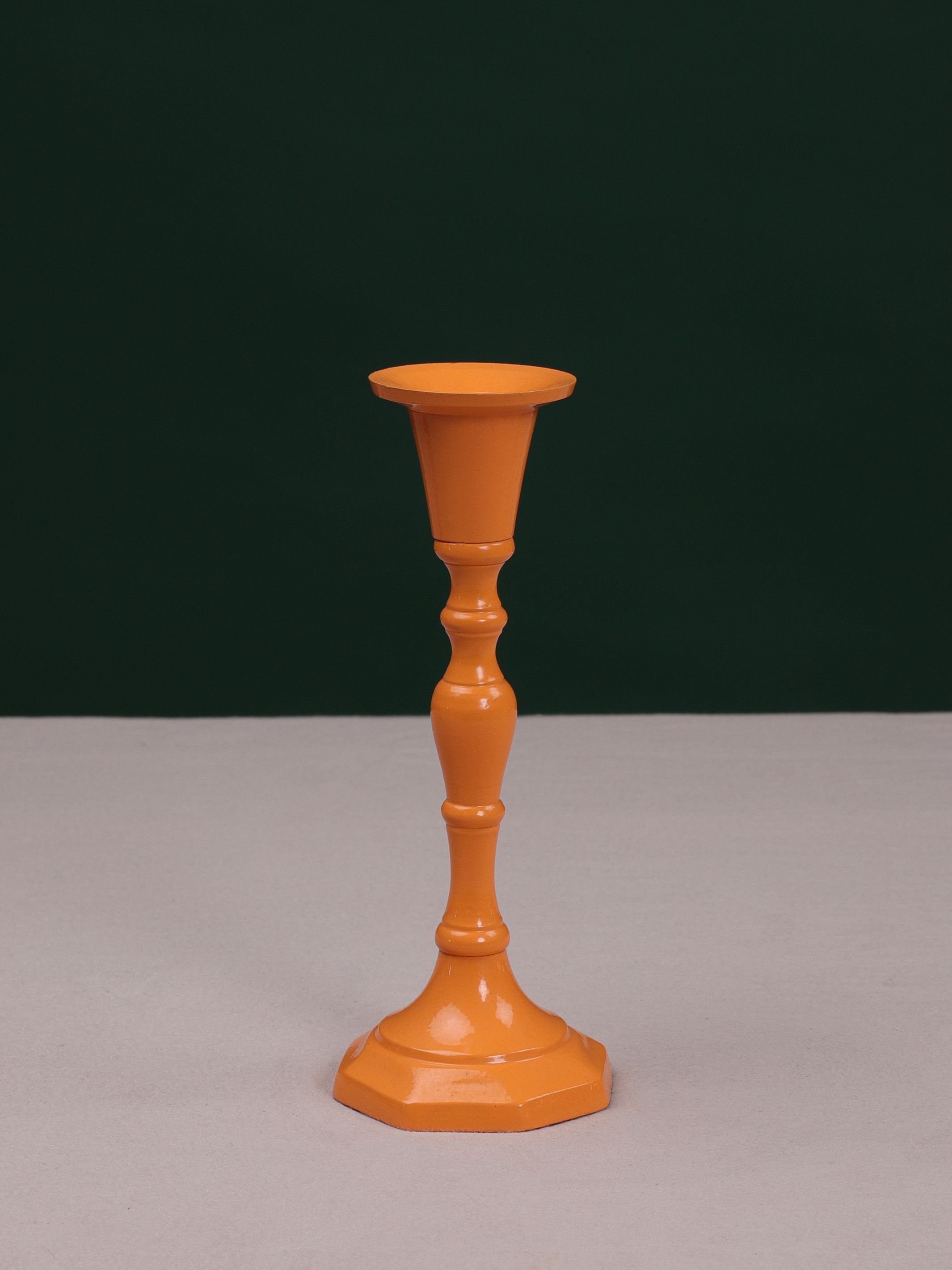 Orange Tapered Candle Stand