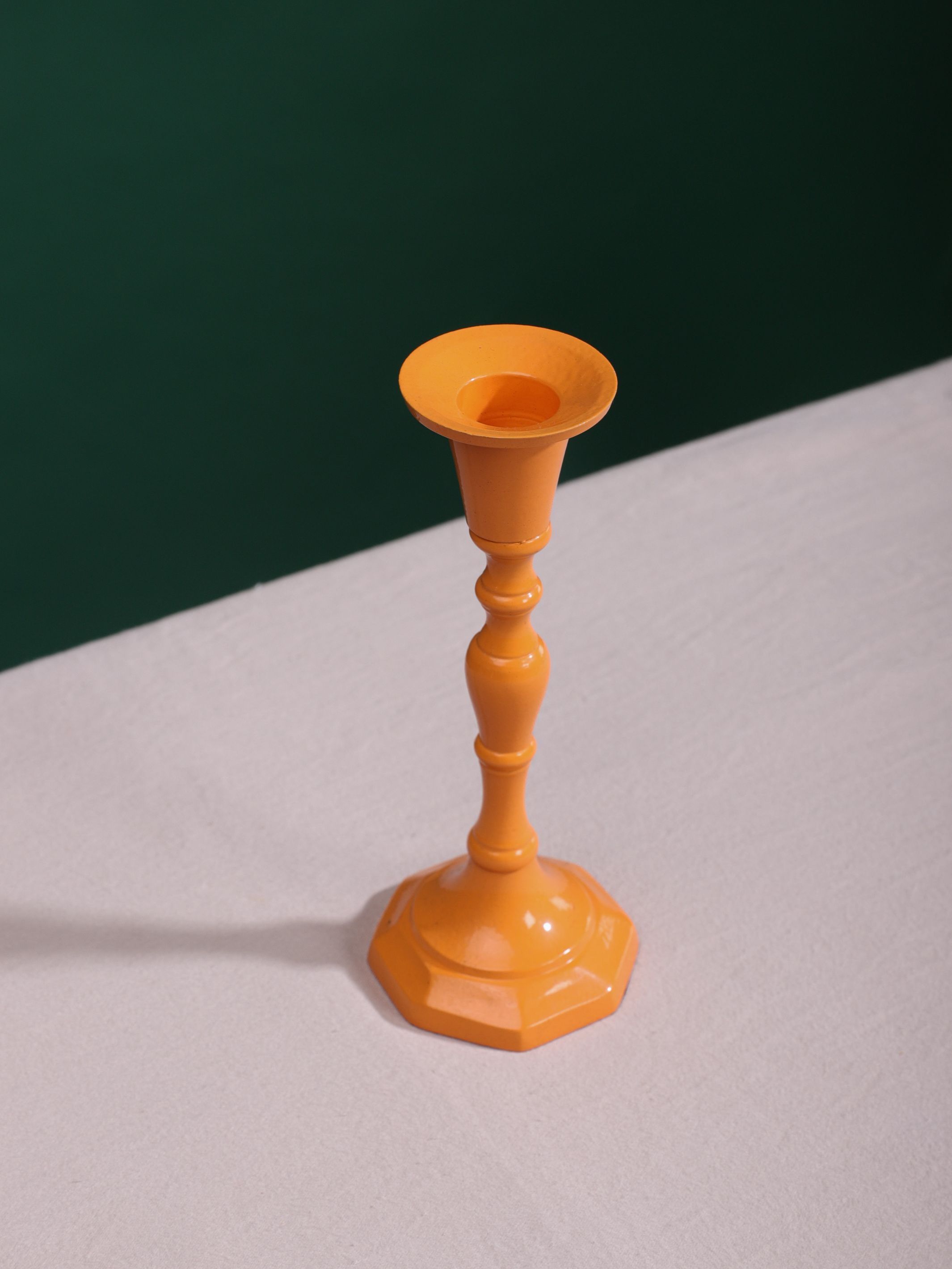 Orange Tapered Candle Stand