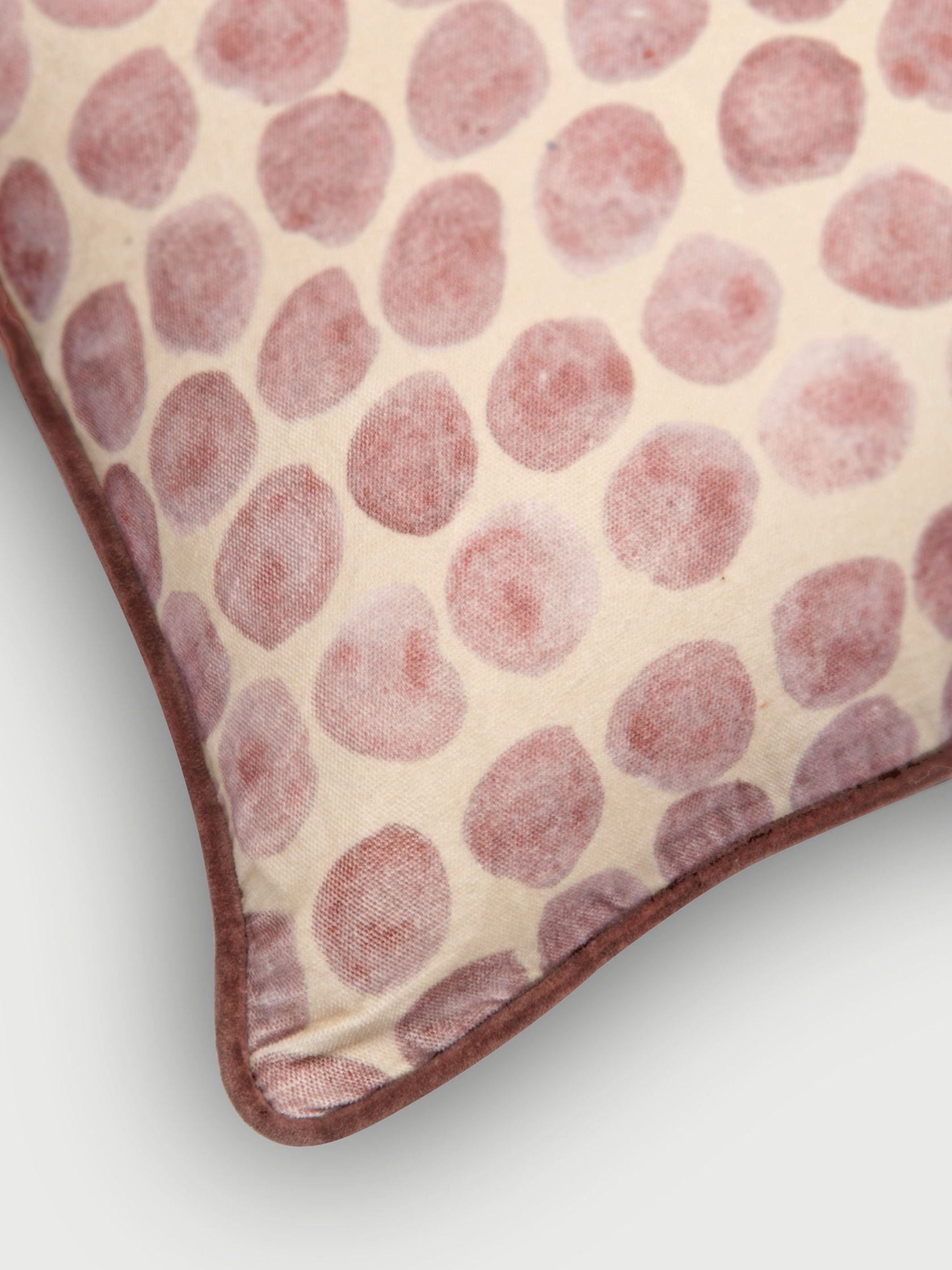Polka Dot Lavender Velvet Cushion Cover
